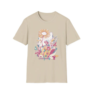 Chamomile - Flowers with Fairies - Front Design - Premium Bio Unisex T-Shirt