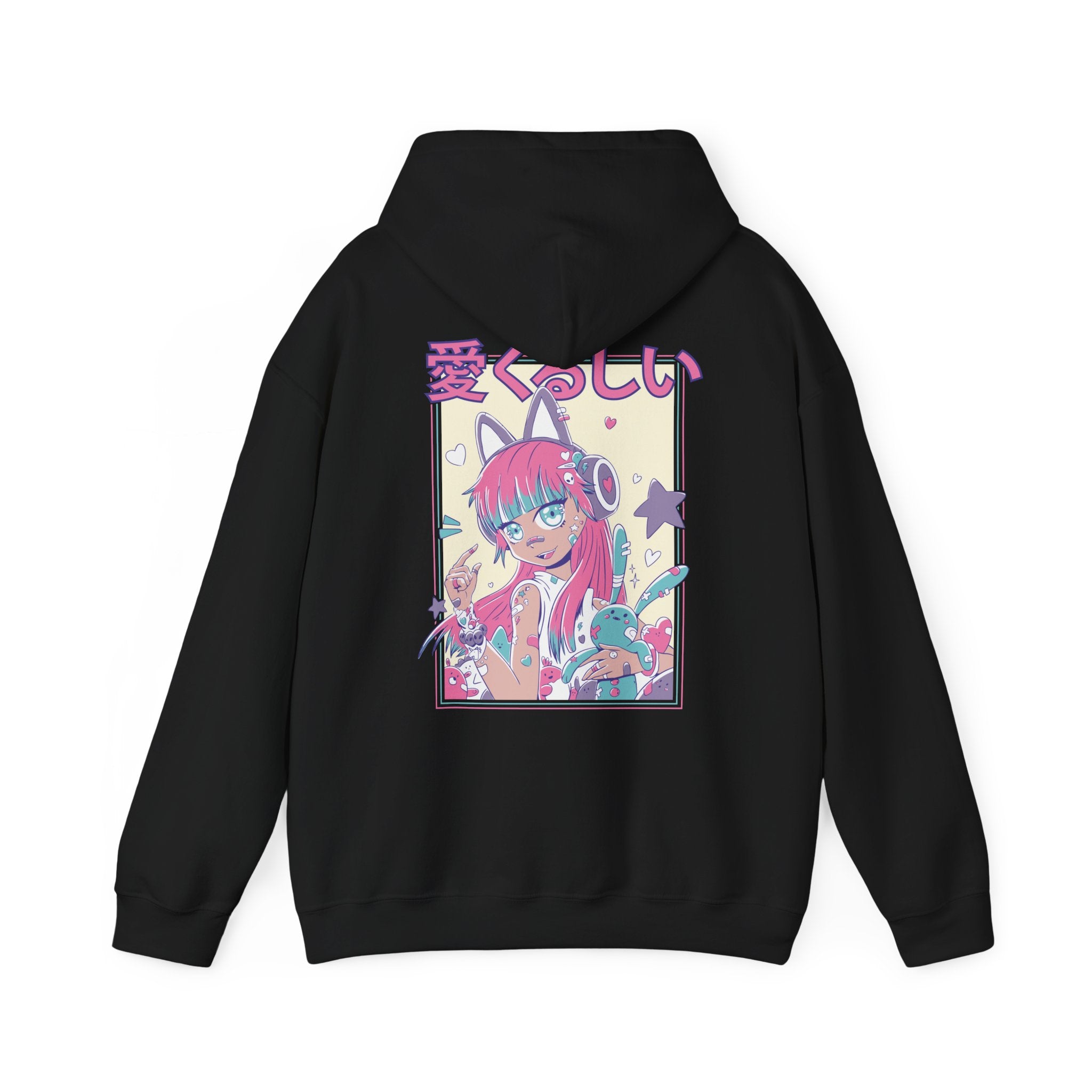 Cute Anime Girl with Headphones - Harajuku Anime Girl - Unisex Hoodie