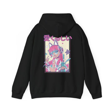 Cute Anime Girl with Headphones - Harajuku Anime Girl - Unisex Hoodie