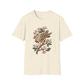 Sparrow Cherry Blossom - Animals In Nature - Front Design - Premium Bio Unisex T-Shirt - Pure Face Streetwear