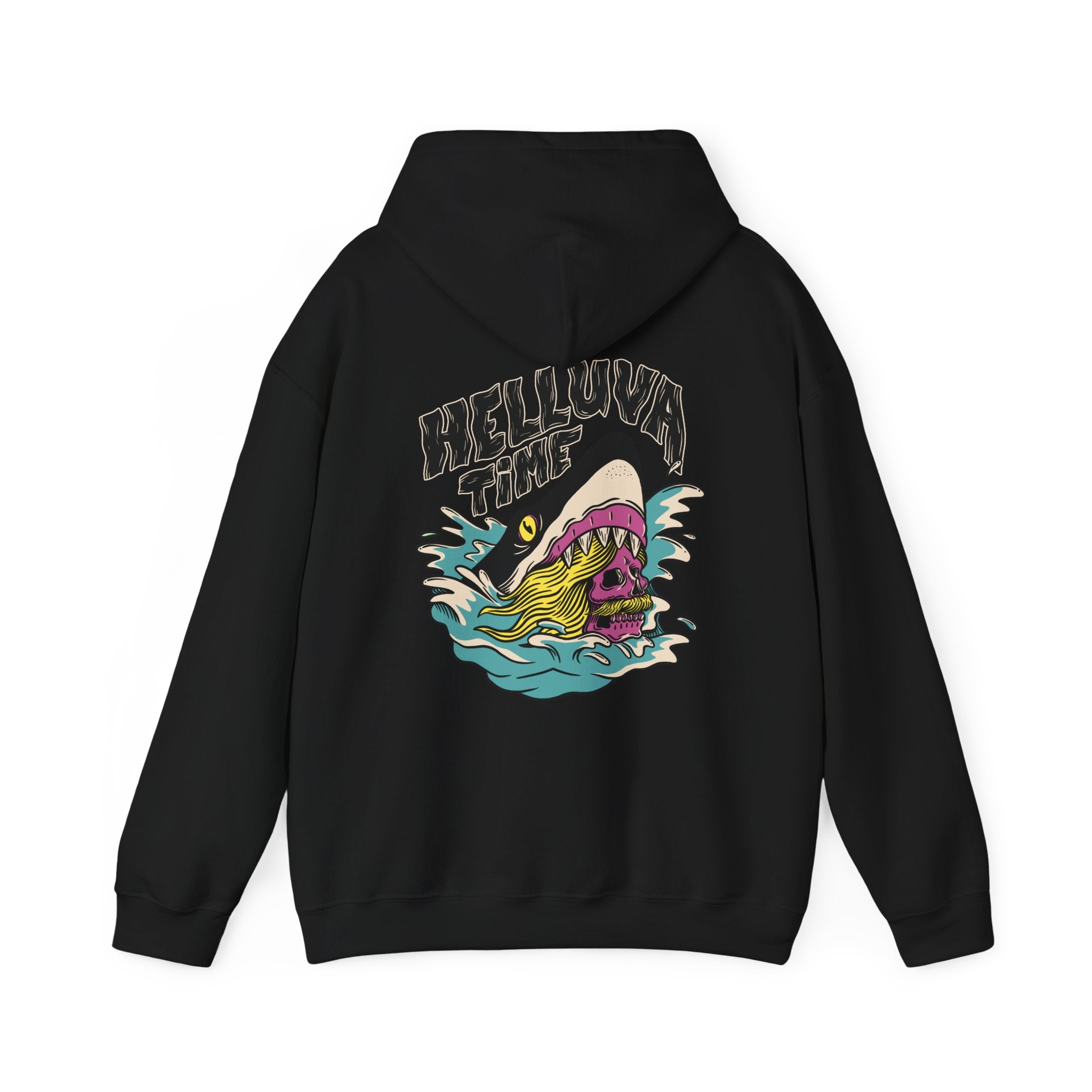 Helluva Time Skull in Shark - Summer Skulls - Unisex Hoodie