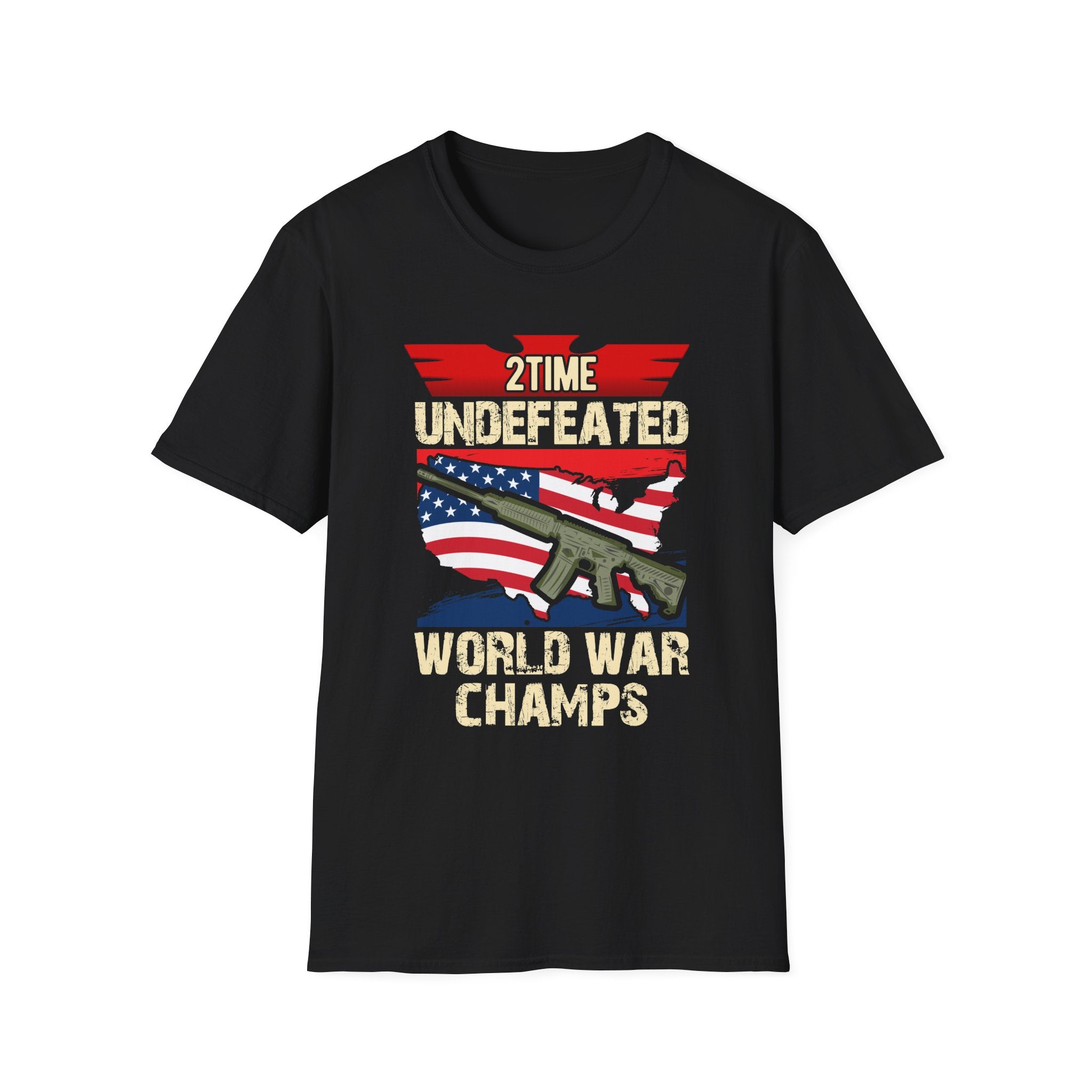 2Time undefeated World War Champs - Veteran - Front Design - Premium Bio Unisex T-Shirt