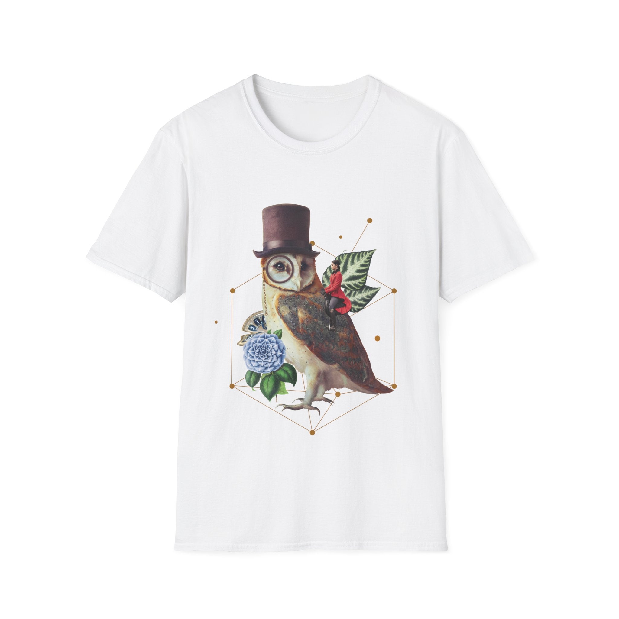 Owl - Quirky Collage - Unisex T-Shirt - Front Print