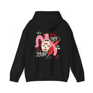 It´s okay to be yourself - Weird Characters With Positive Quotes - Unisex Hoodie