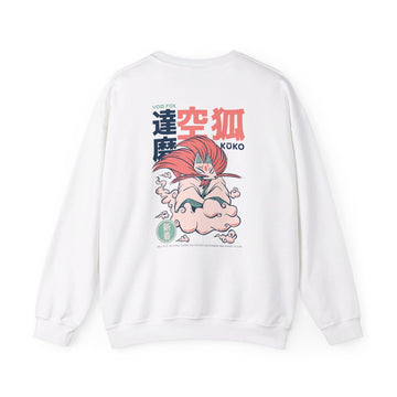 Kuko - Japanese Yokai - Back Design - Premium Unisex Heavy Blend™ Crewneck Sweatshirt