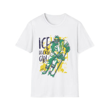 Ice Hockey Girl - Grunge Sports - Unisex T-Shirt