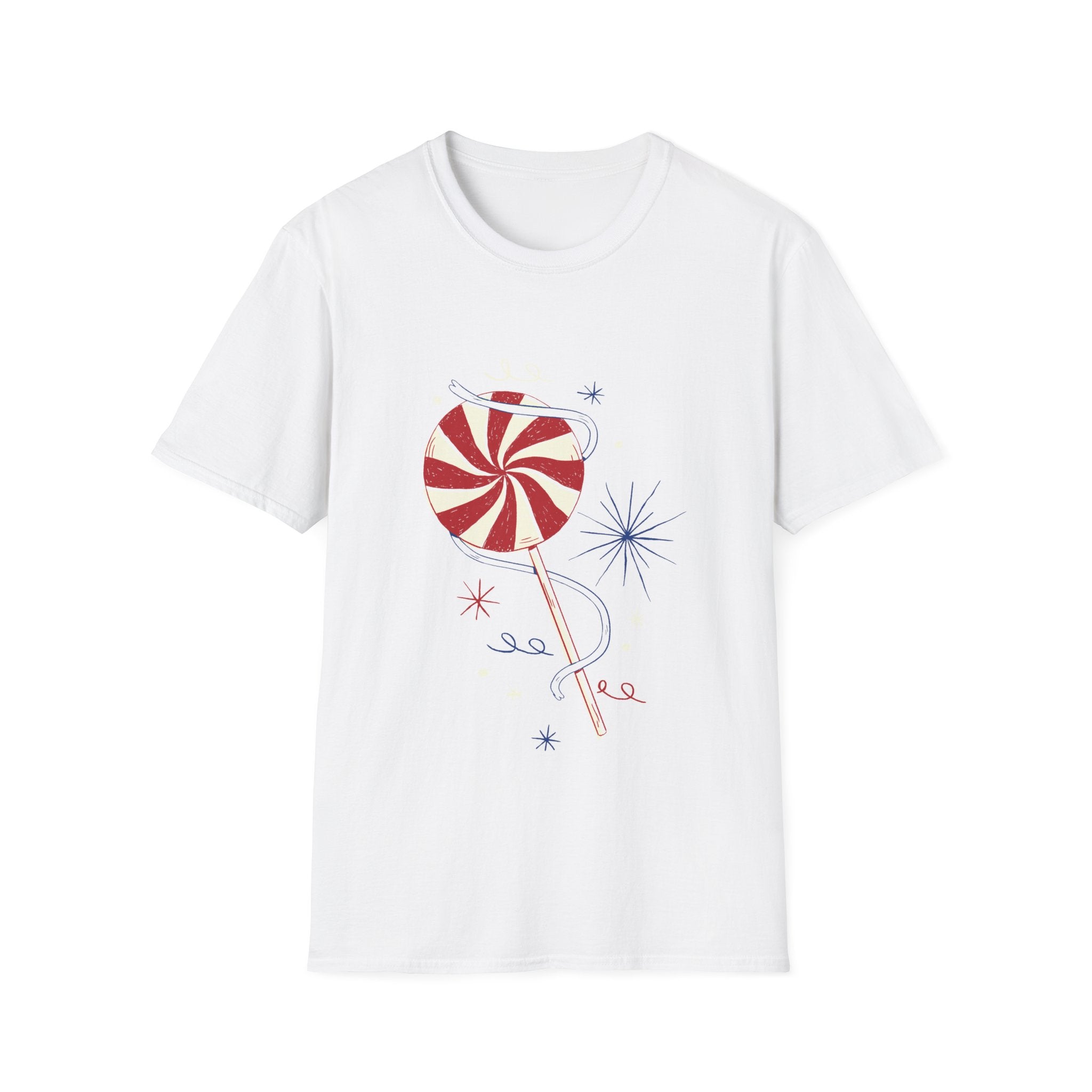 Lollipop Candy - Retro Doodled Food - Unisex T-Shirt