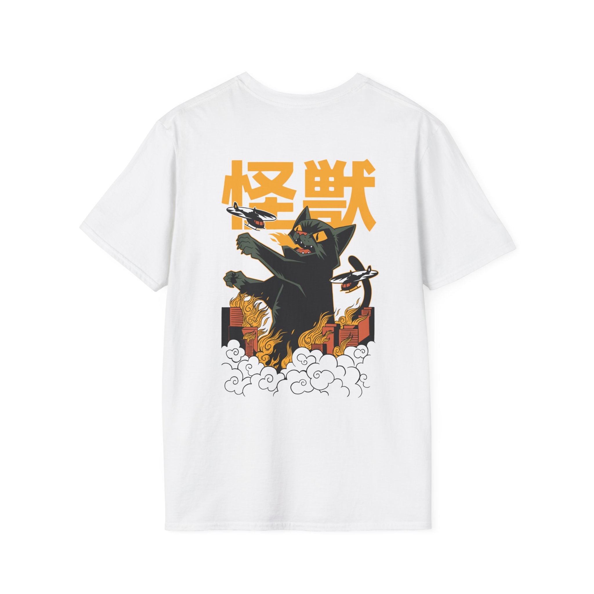 Cat - Kaiju Monster - Unisex T-Shirt - Back Print