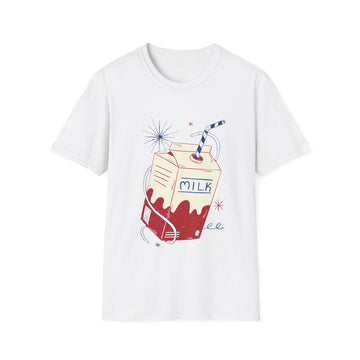 Milk Drink - Retro Doodled Food - Unisex T-Shirt