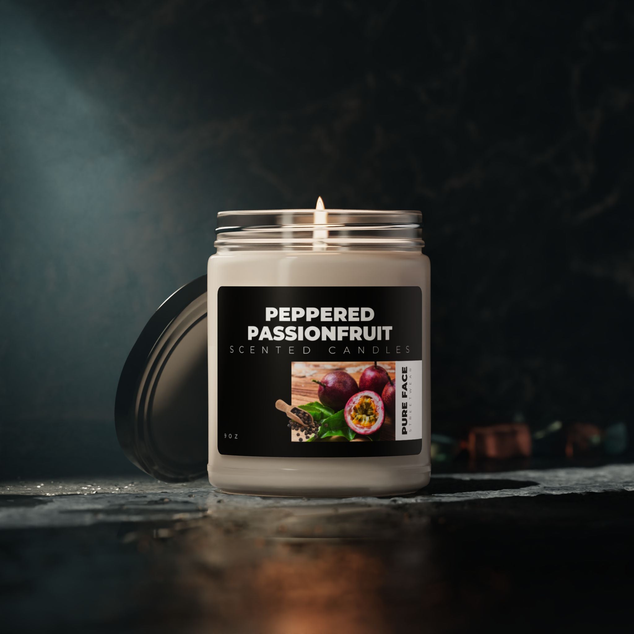 Peppered Passionfruit - Hand-Poured Scented Soy Wax Candle 9oz