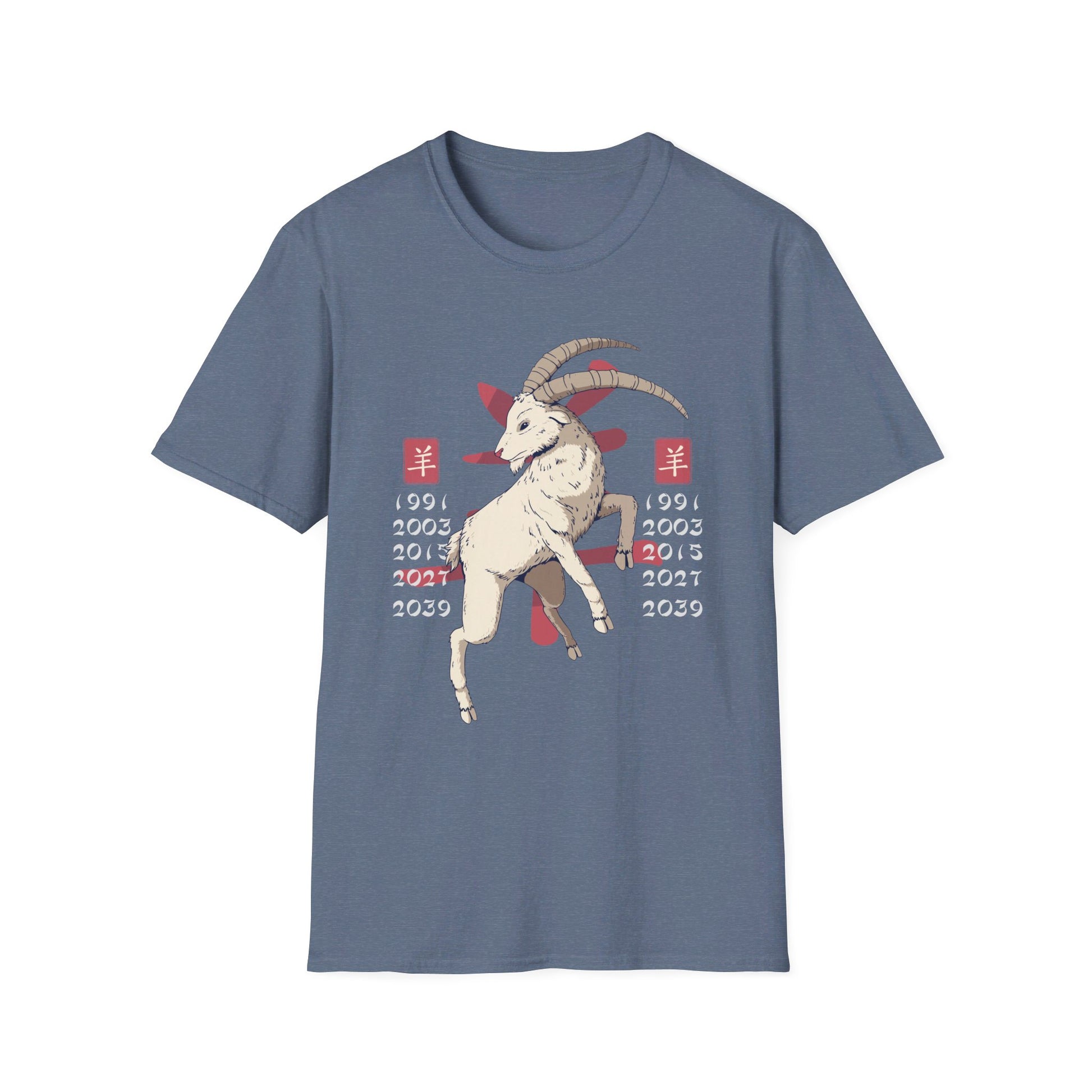 Goat - Chinese Zodiac Anime - Front Design - Premium Bio Unisex T-Shirt - Pure Face Streetwear