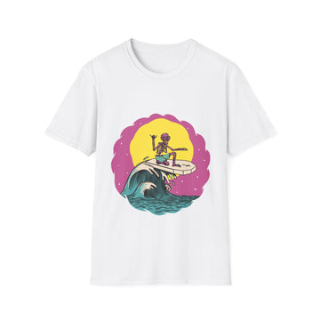 Skeleton surfing - Summer Skulls - Unisex T-Shirt