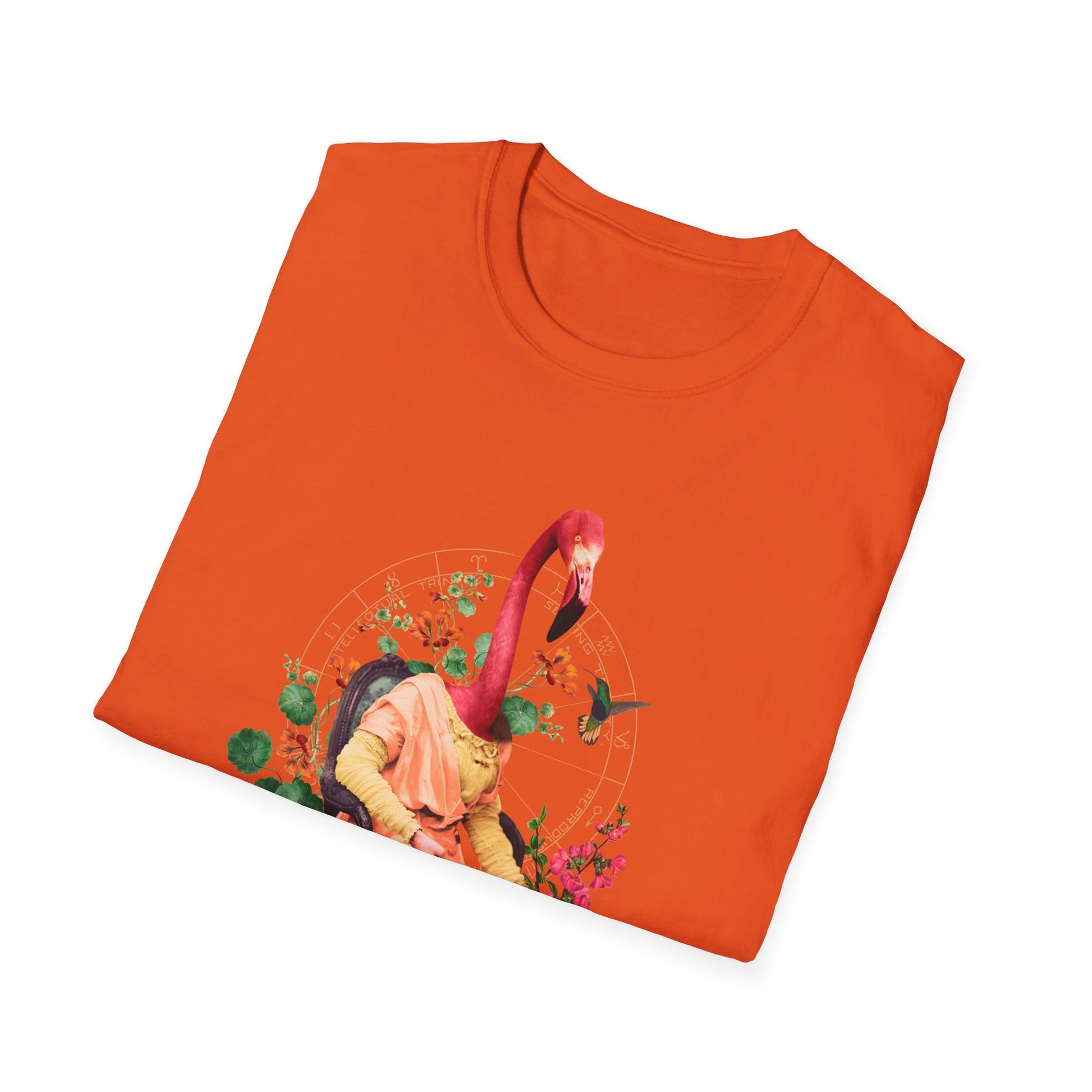 Flamingo - Animal Human - Front Design - Premium Bio Unisex T-Shirt - Pure Face Streetwear