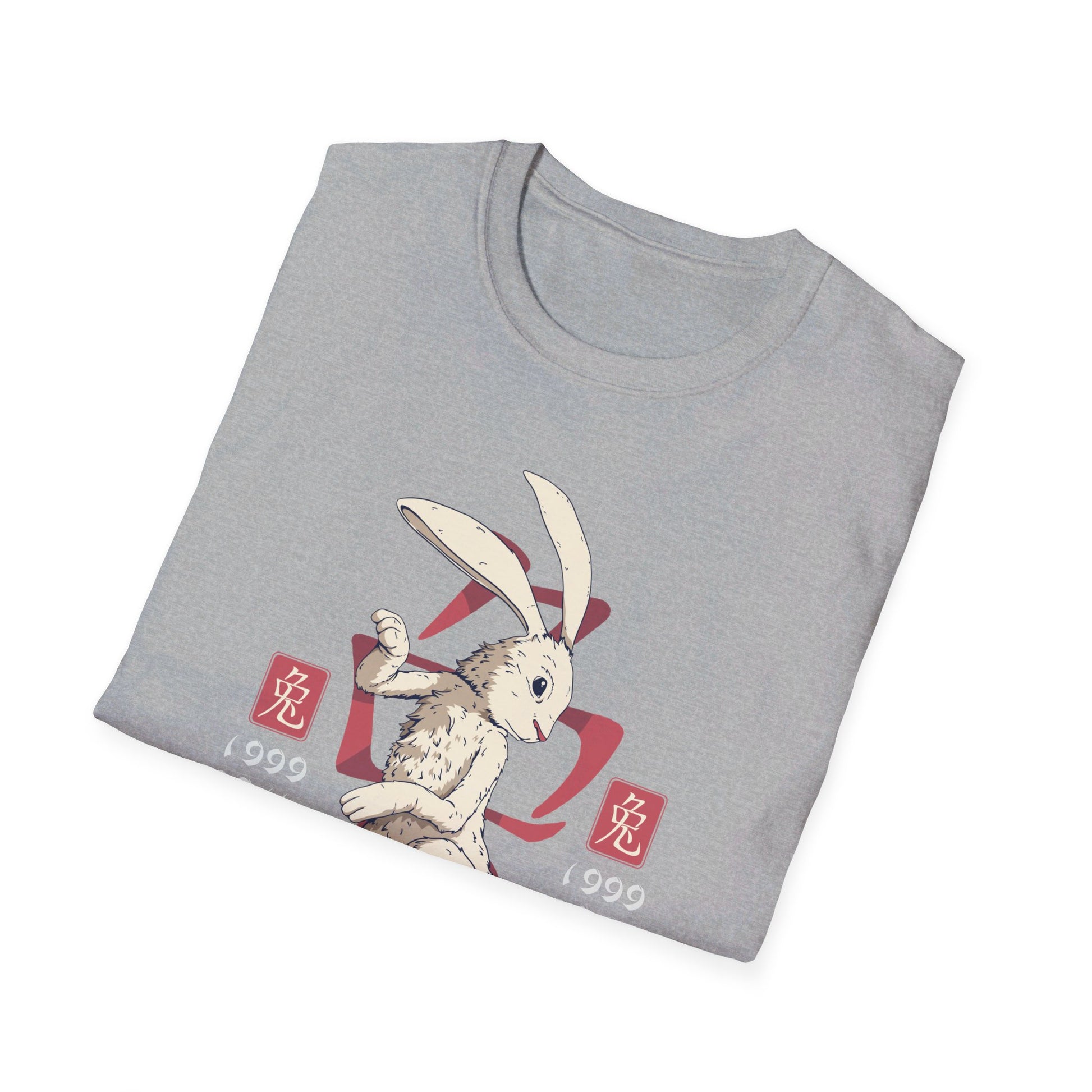 Rabbit - Chinese Zodiac Anime - Front Design - Premium Bio Unisex T-Shirt - Pure Face Streetwear