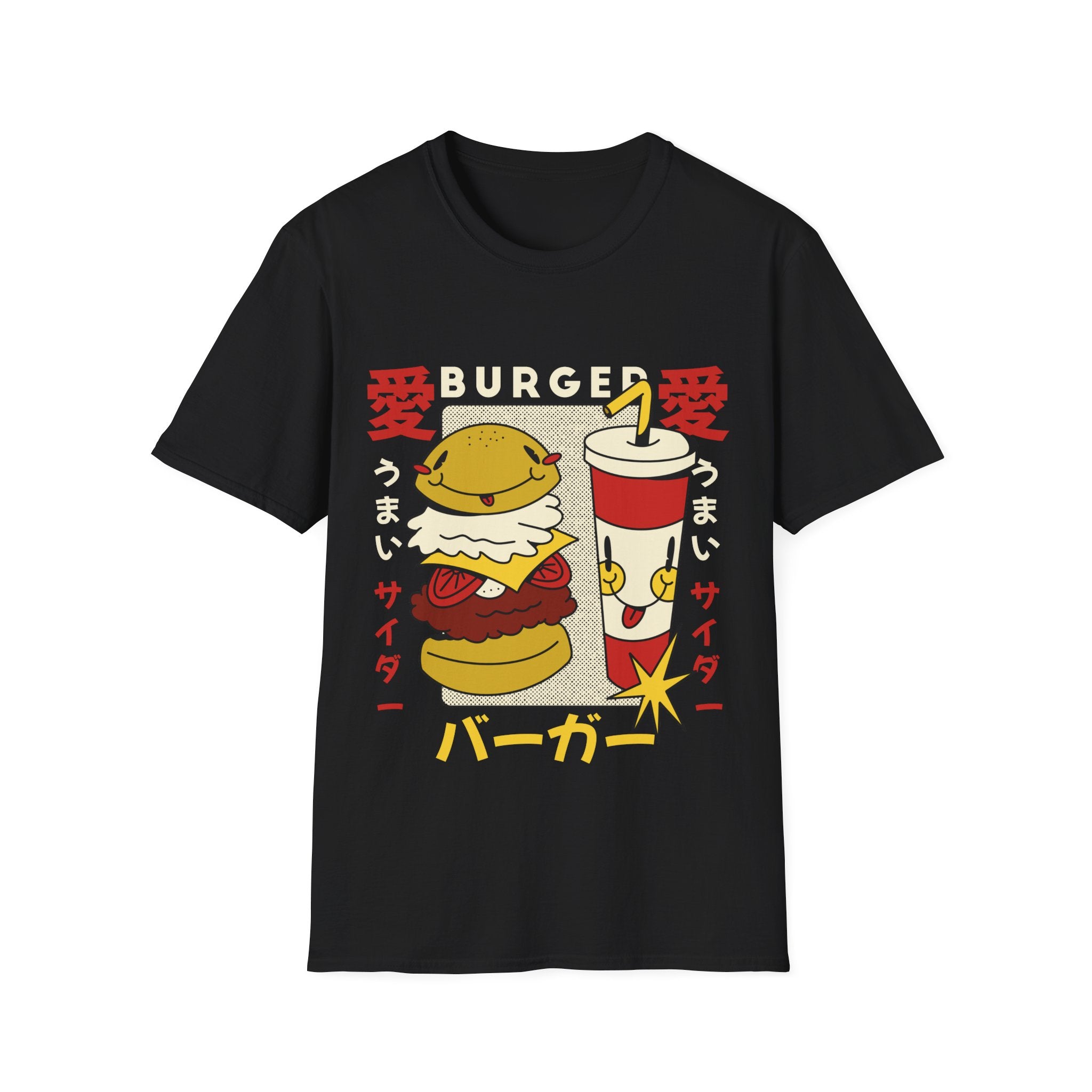 Burger with Soda - Retro Japanese Food - Unisex T-Shirt