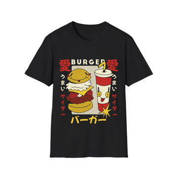 Burger with Soda - Retro Japanese Food - Unisex T-Shirt