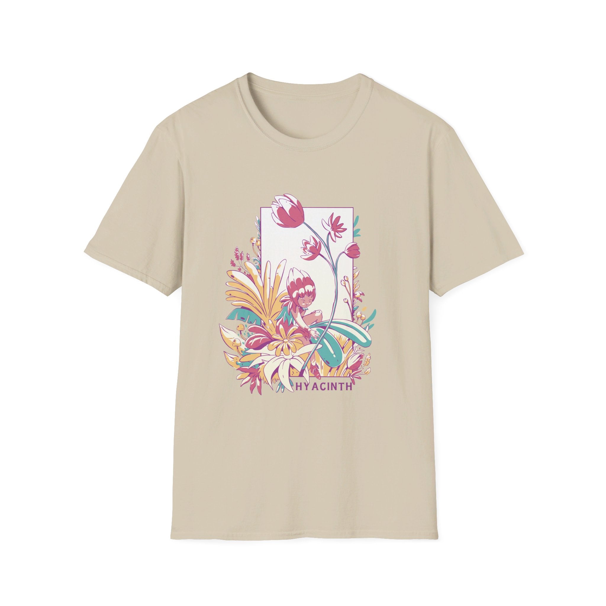 Hyacinth - Flowers with Fairies - Front Design - Premium Bio Unisex T-Shirt