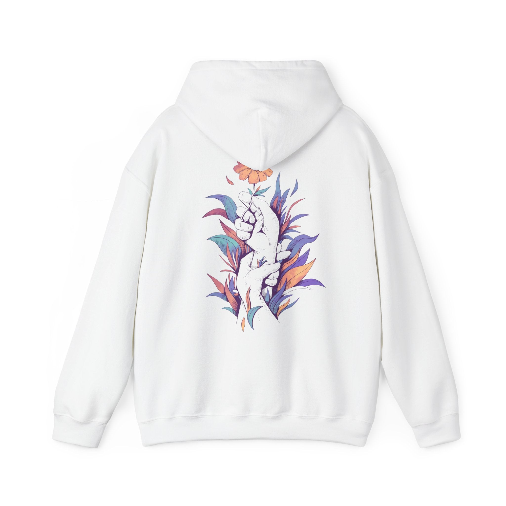 Hands Holding a Flower - Floral Hands - Unisex Hoodie