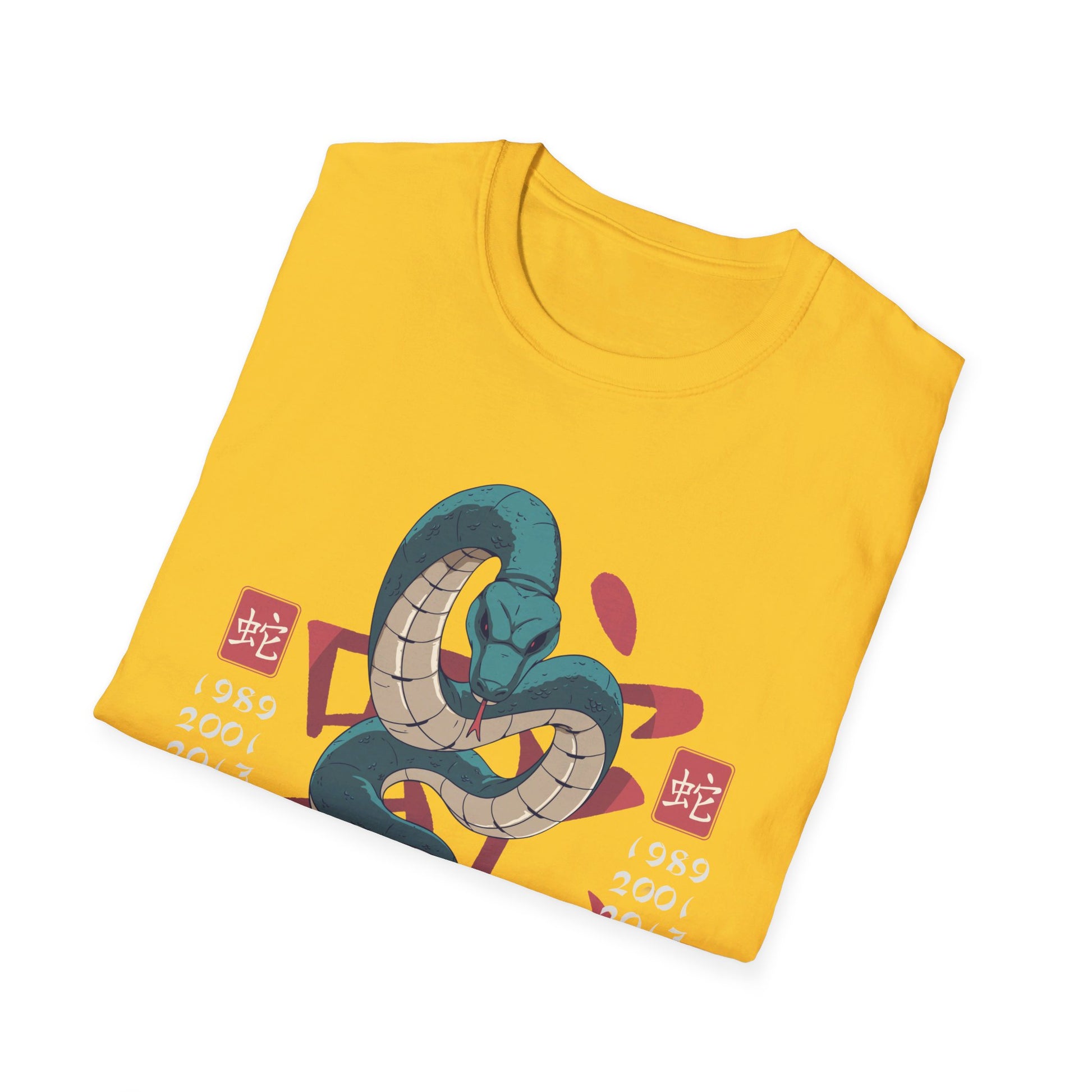 Snake - Chinese Zodiac Anime - Front Design - Premium Bio Unisex T-Shirt - Pure Face Streetwear