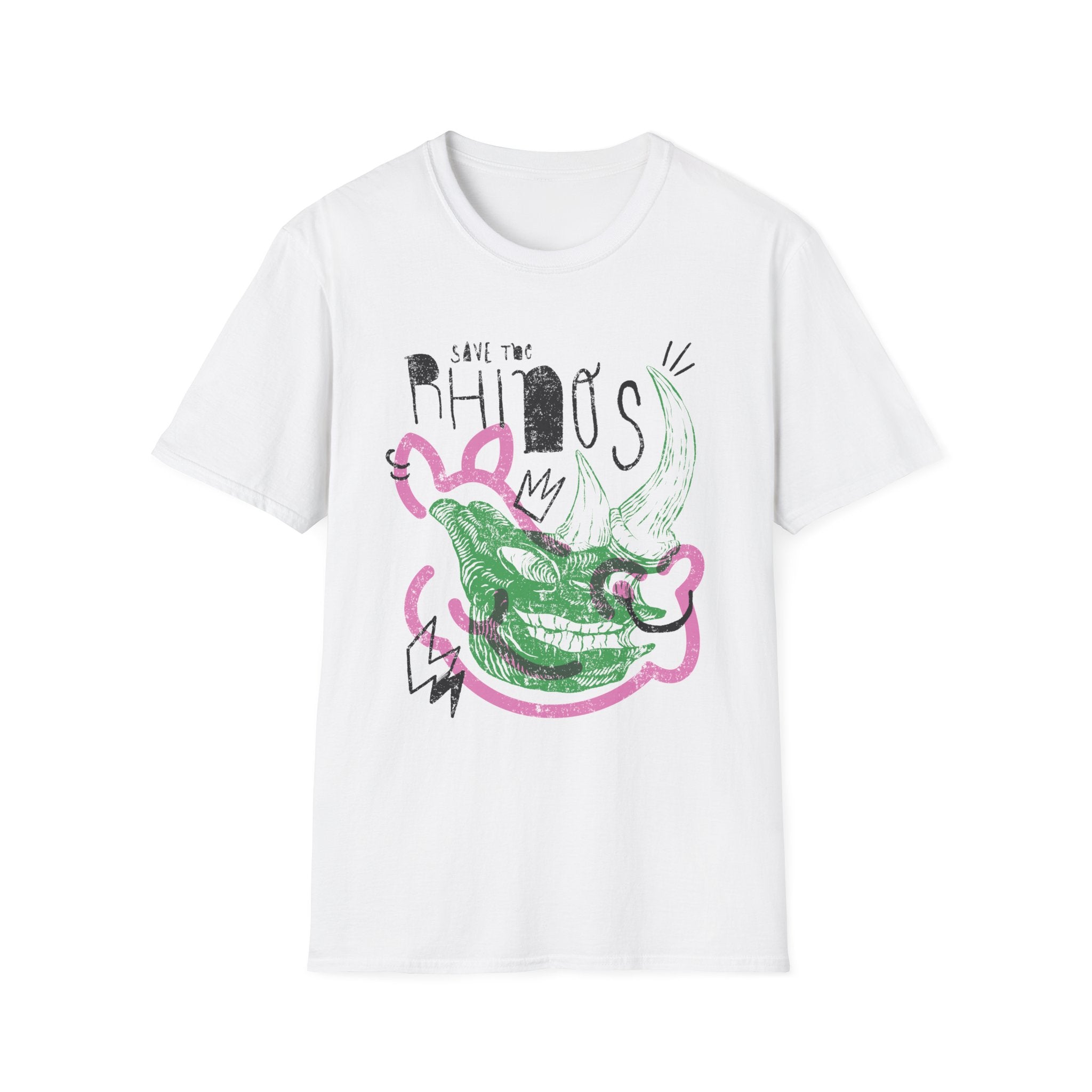 Rhino Skull - Punk Animal Skulls - Unisex T-Shirt