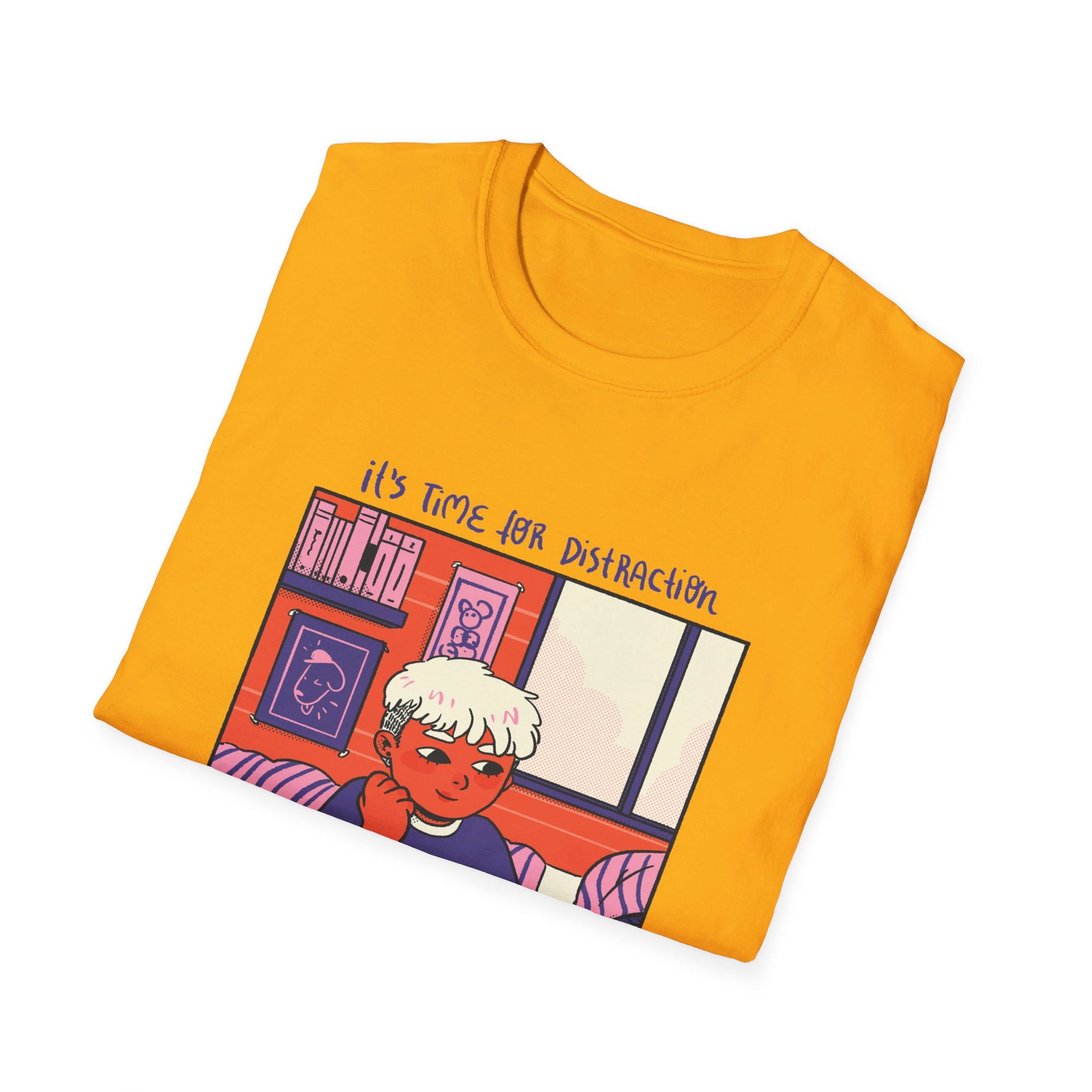 Girl learning - Cozy at Home - Front Design - Premium Bio Unisex T-Shirt - Pure Face Streetwear