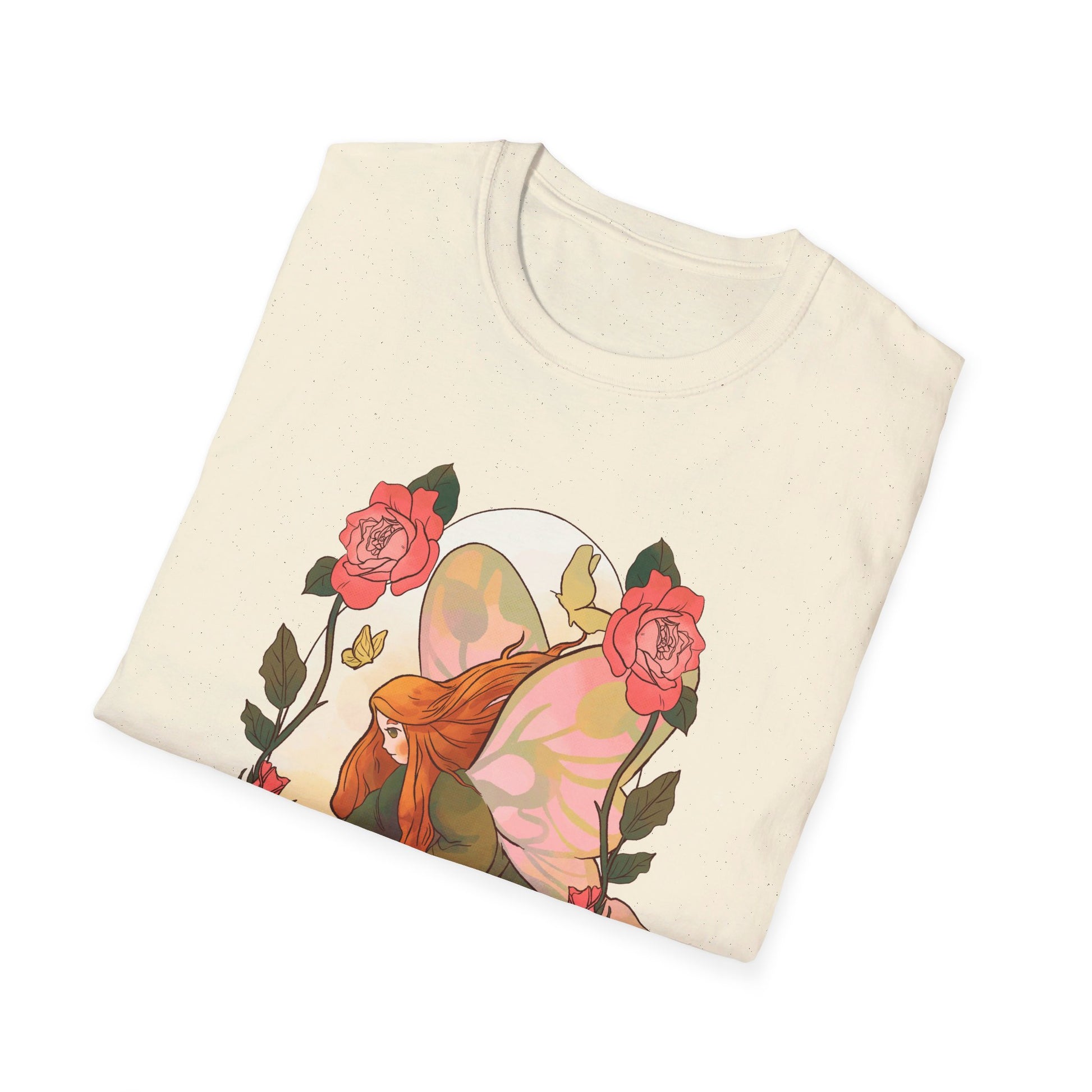 Rose Fairy - Fairy Tail World - Front Design - Premium Bio Unisex T-Shirt - Pure Face Streetwear