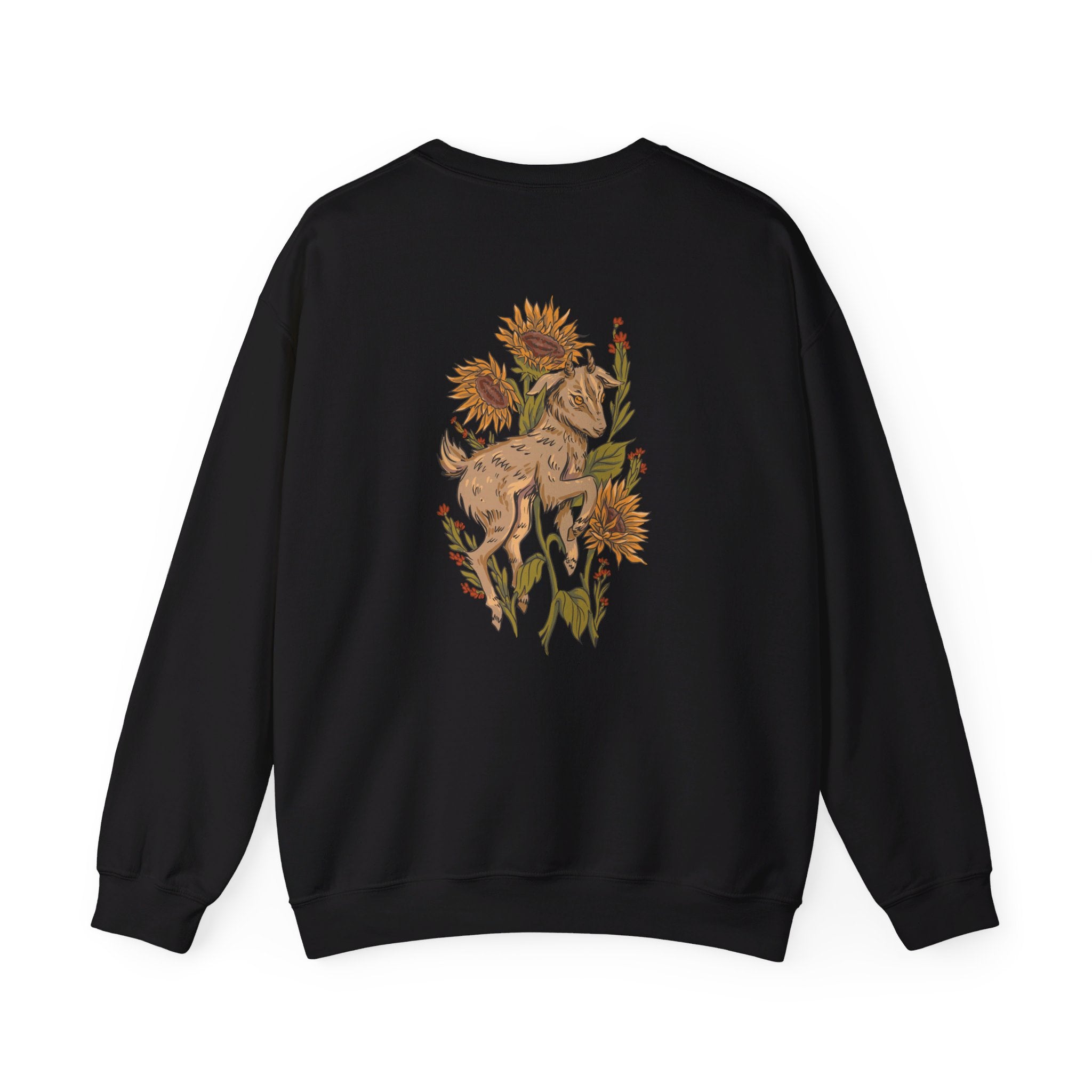 Baby Goat - Animals in Nature - Back Design - Premium Unisex Heavy Blend™ Crewneck Sweatshirt