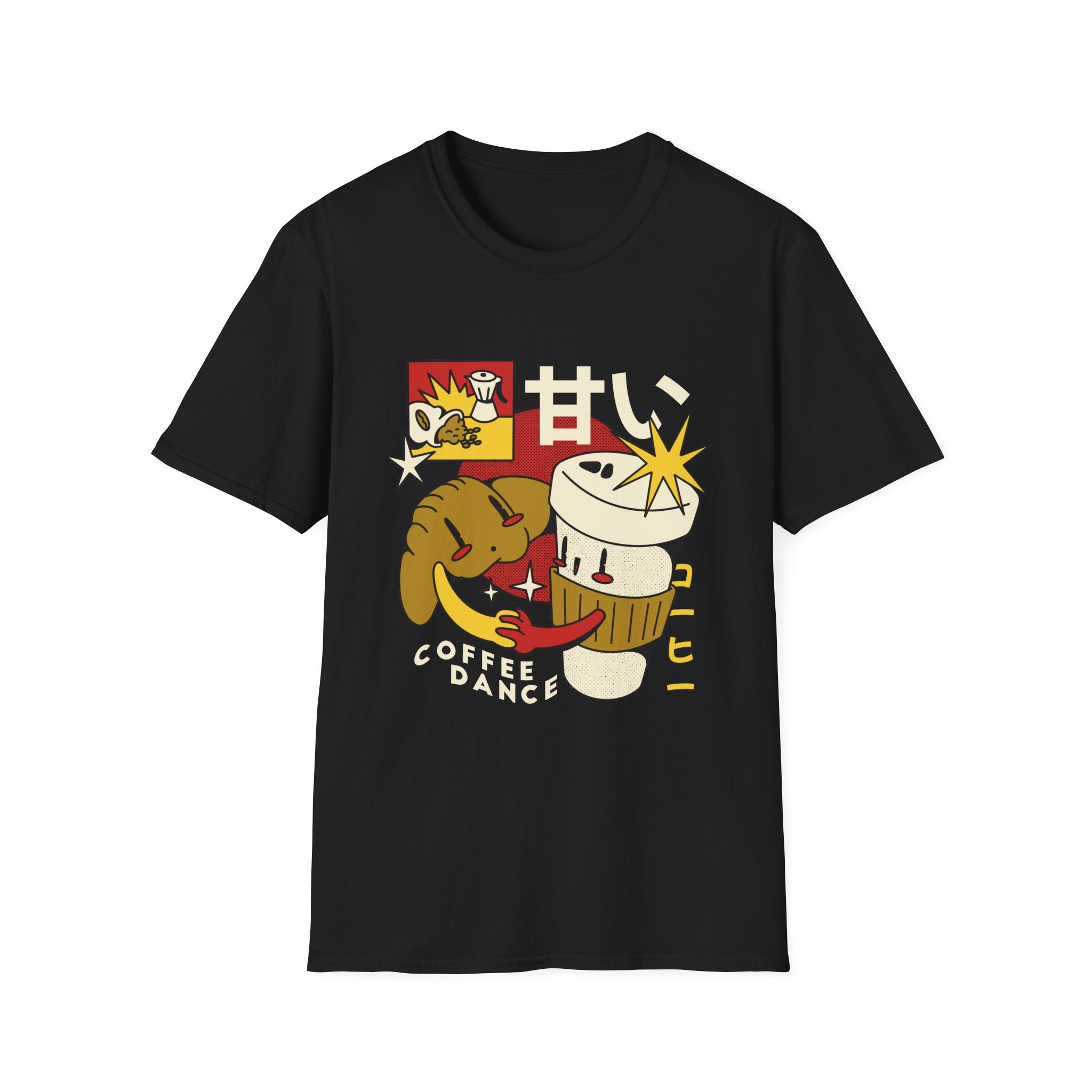 Coffee with Croissant - Retro Japanese Food - Unisex T-Shirt