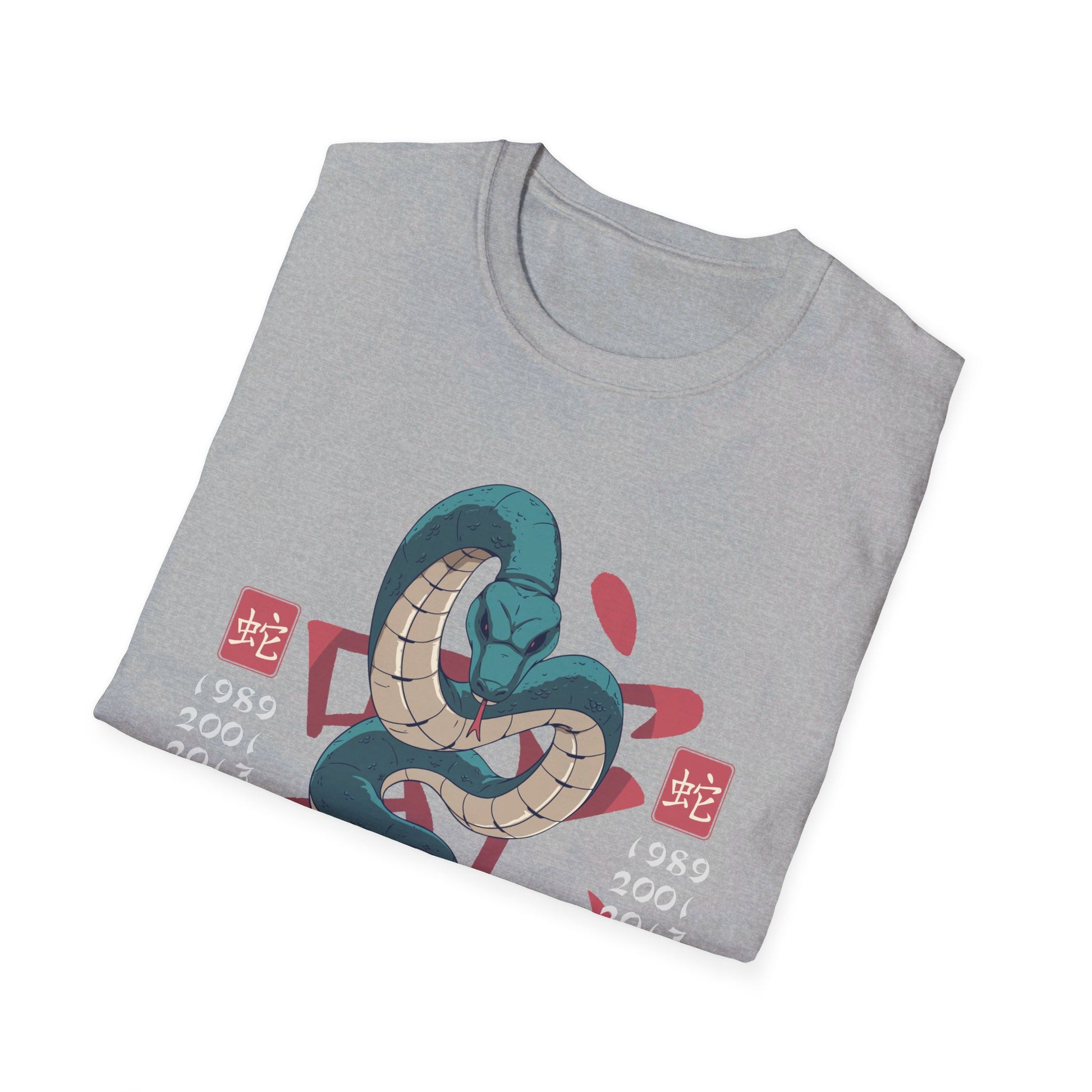 Snake - Chinese Zodiac Anime - Front Design - Premium Bio Unisex T-Shirt - Pure Face Streetwear