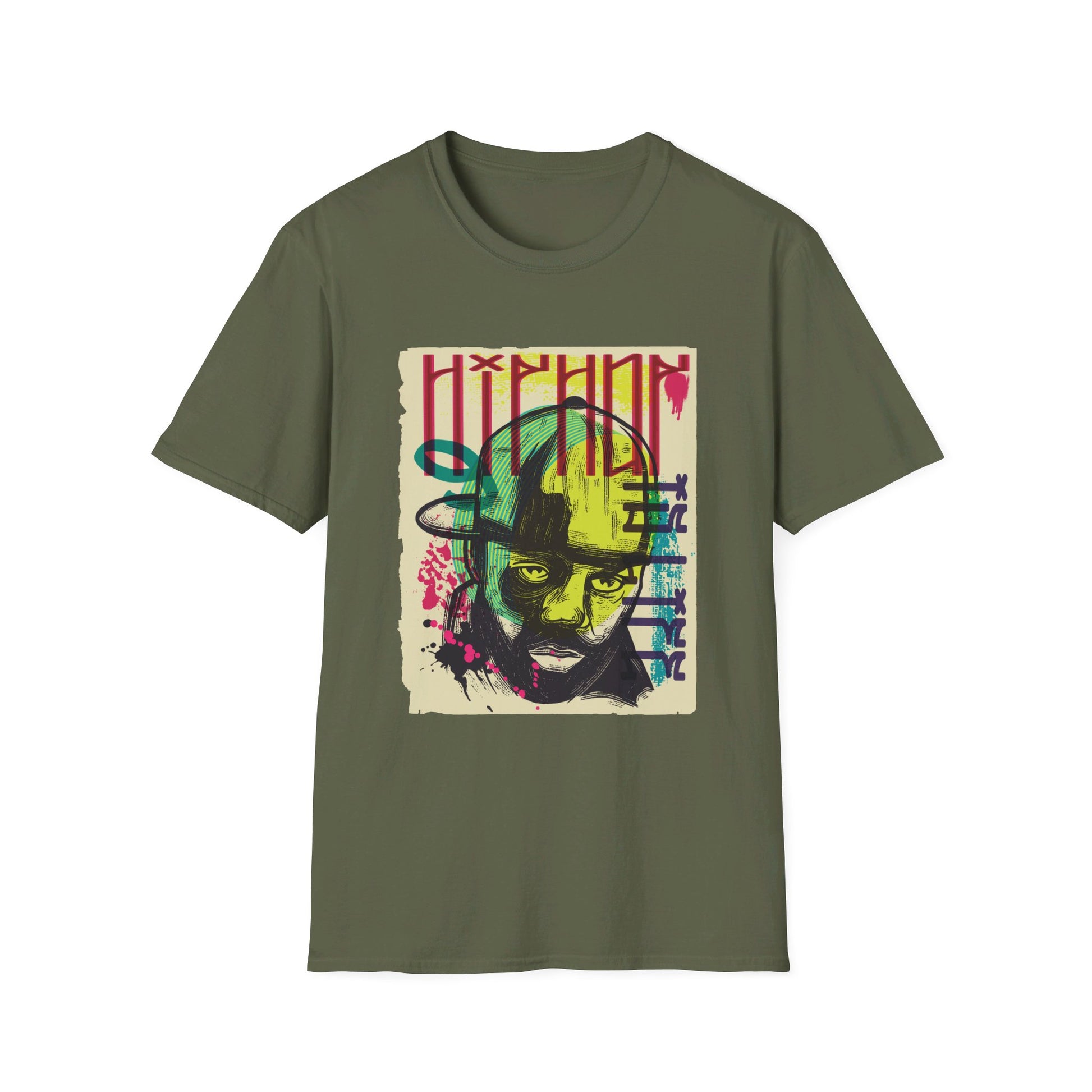 Raper Man - Urban Graffiti - Front Design - Premium Bio Unisex T-Shirt - Pure Face Streetwear