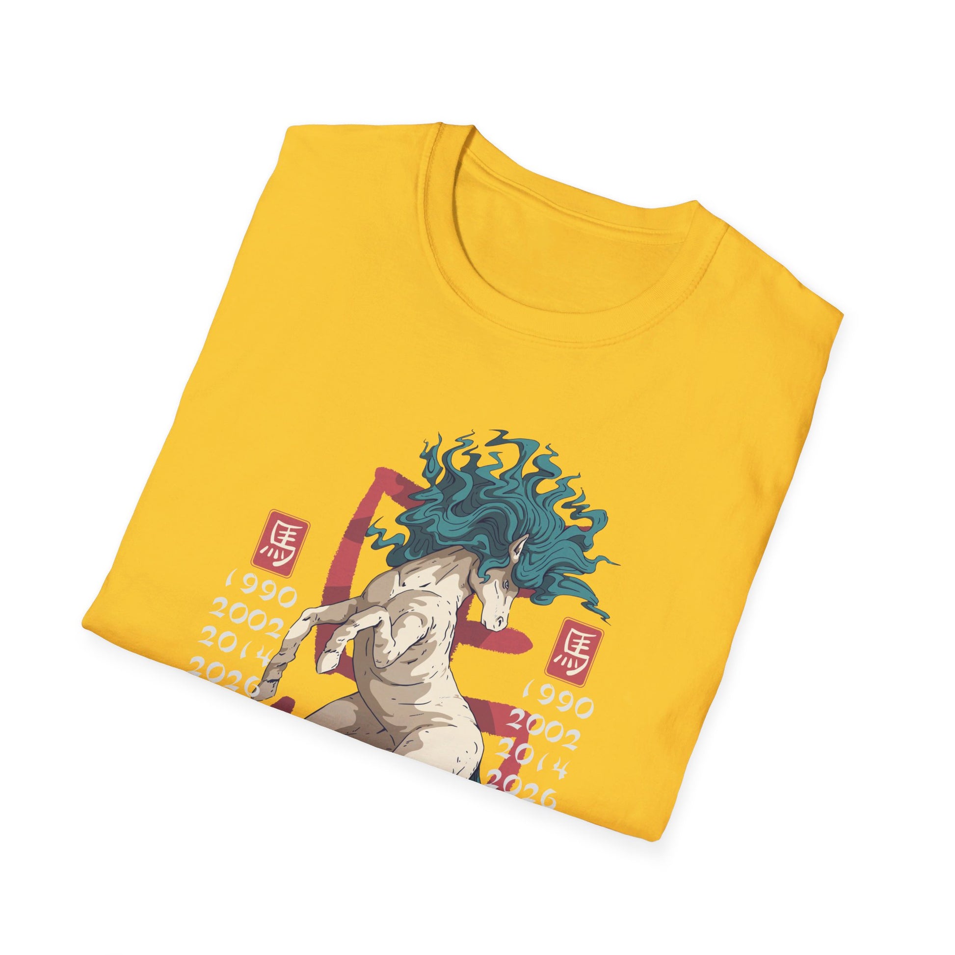 Horse - Chinese Zodiac Anime - Front Design - Premium Bio Unisex T-Shirt - Pure Face Streetwear