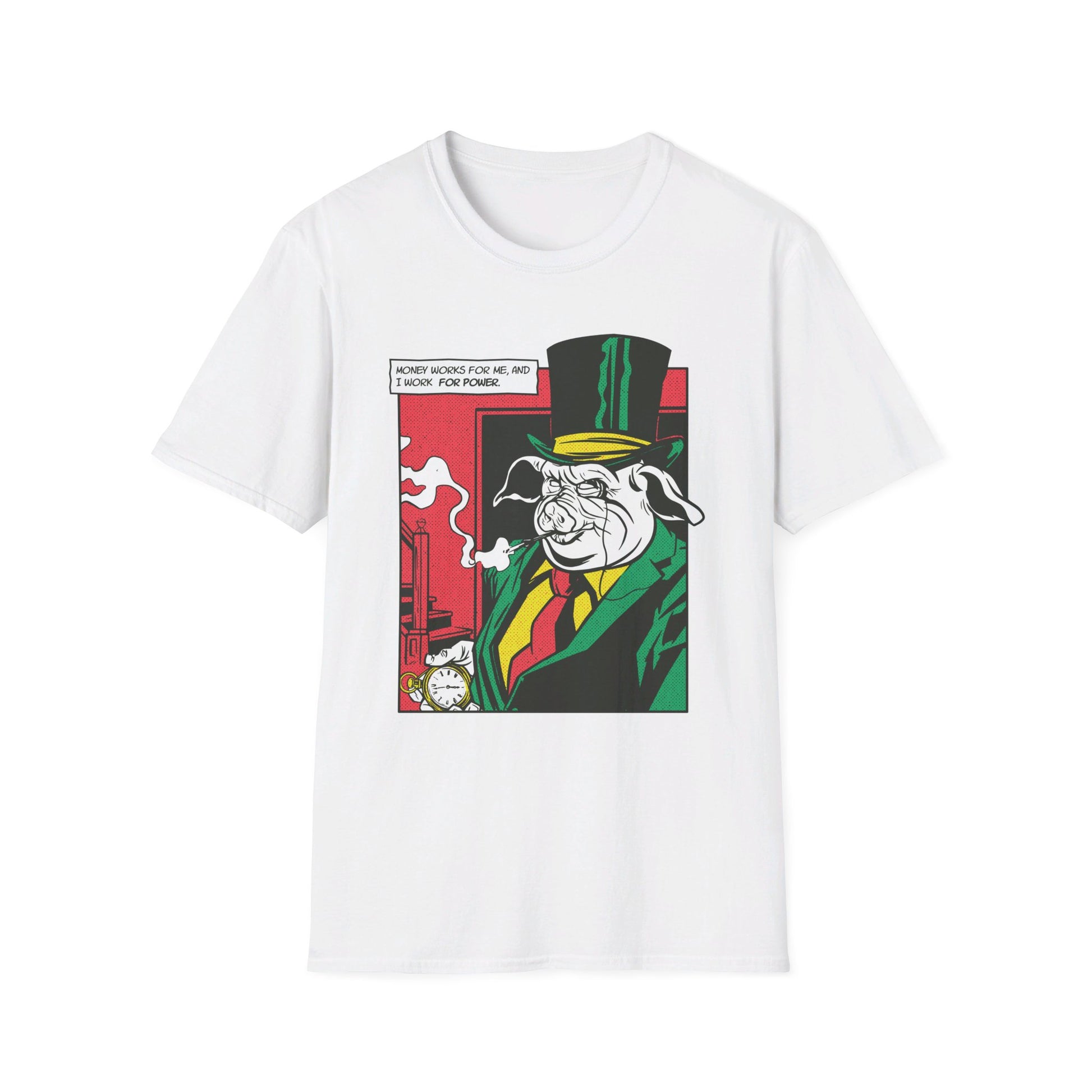 Mister Pig Money Man - Comic Mafia - Front Design - Premium Bio Unisex T-Shirt - Pure Face Streetwear