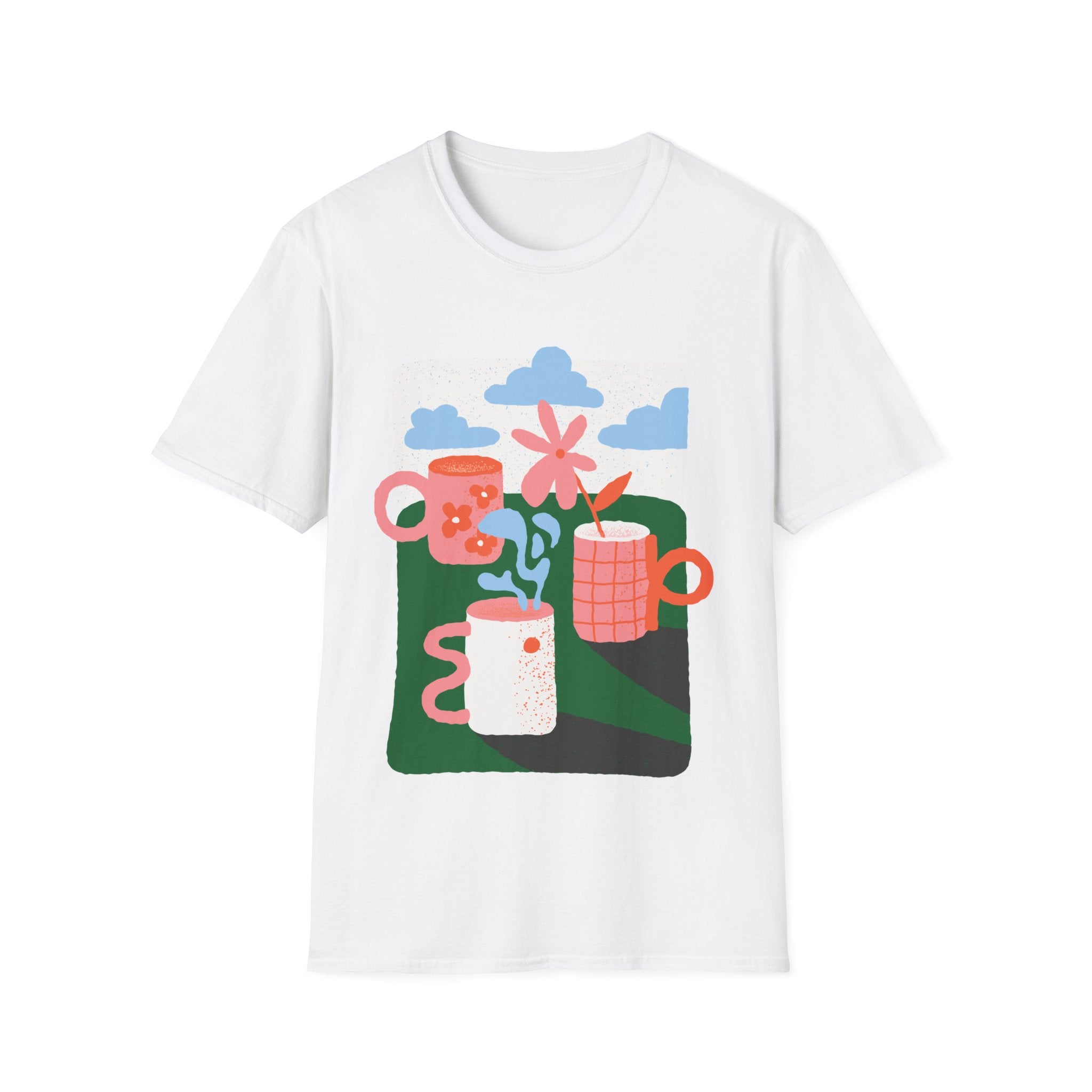 Cute Flowers in a Mug - Blooming Flowers - Unisex T-Shirt