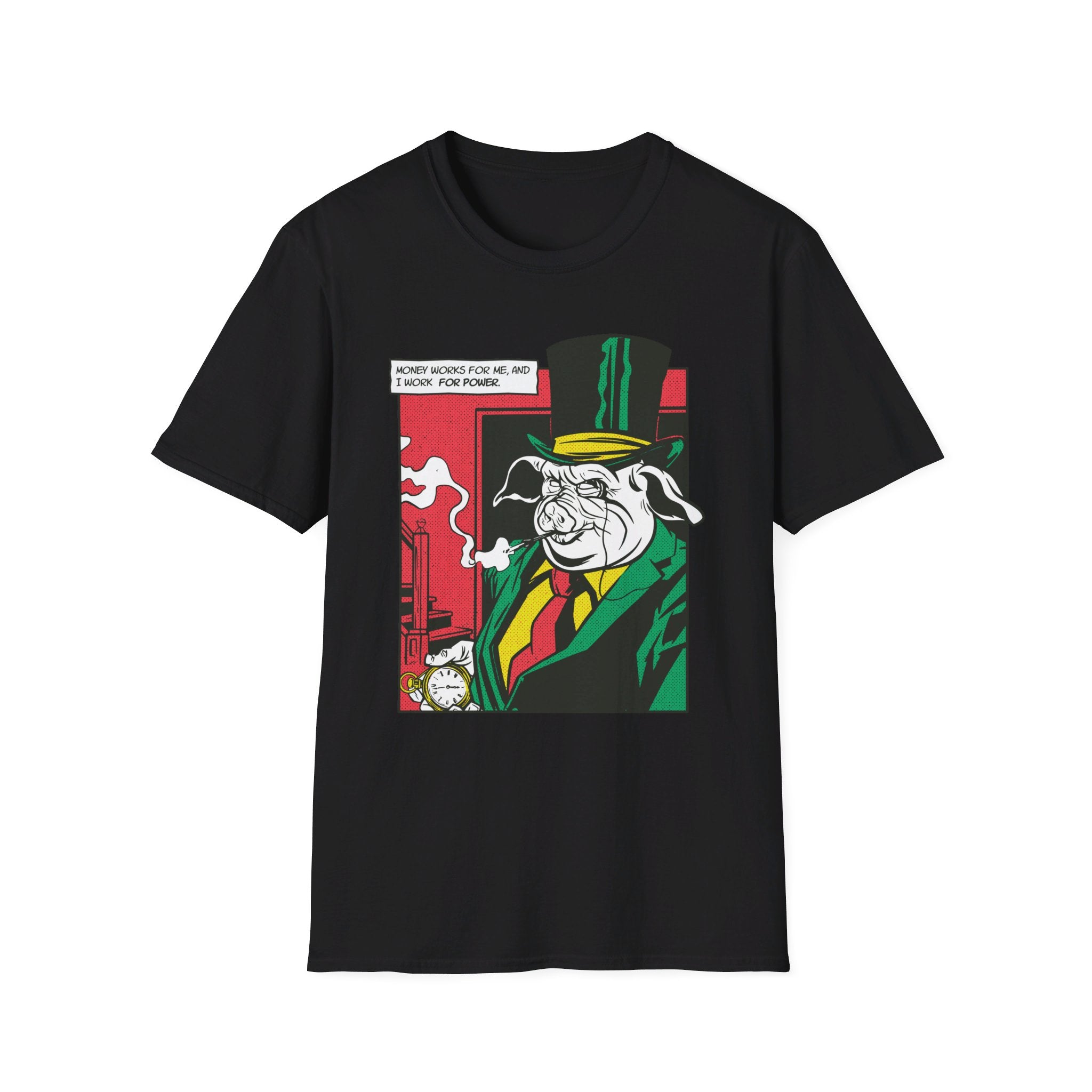 Mister Pig Money Man - Comic Mafia - Front Design - Premium Bio Unisex T-Shirt - Pure Face Streetwear