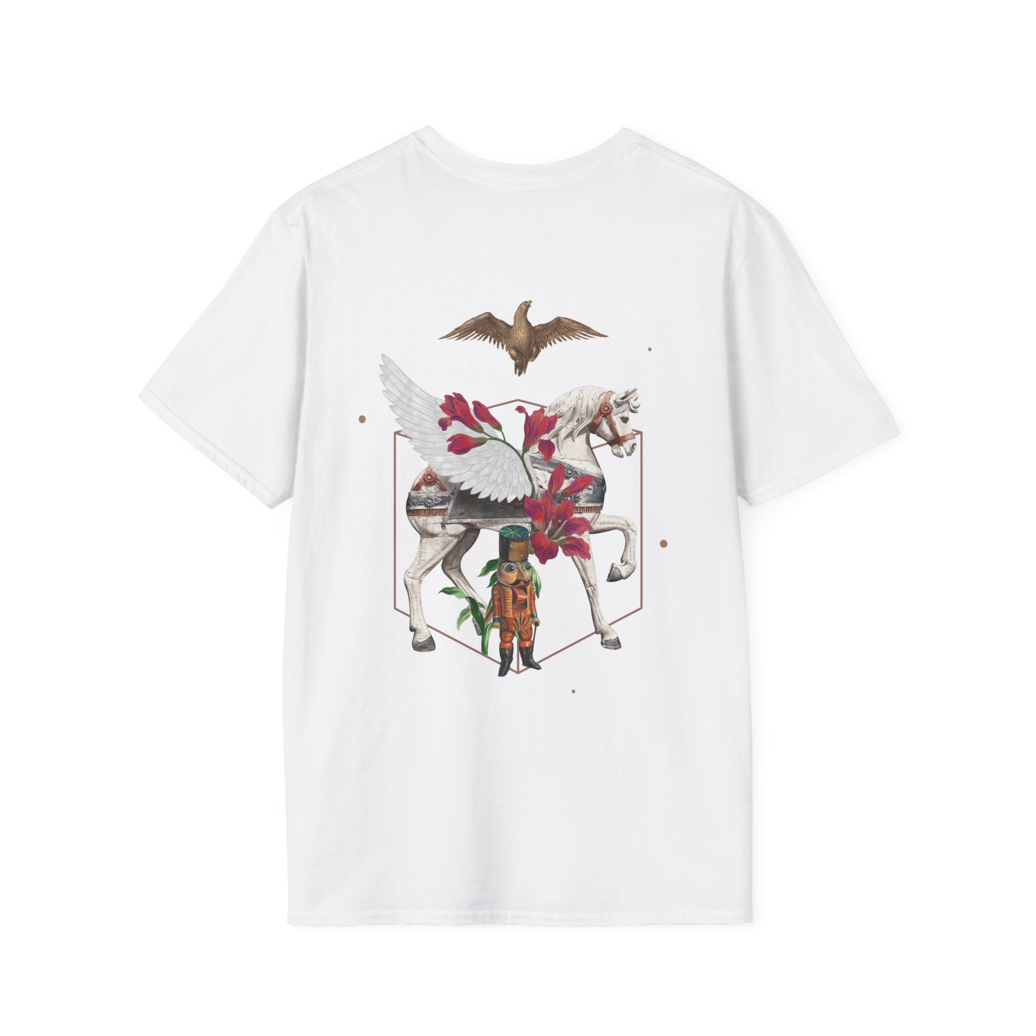 Horse - Quirky Collage - Unisex T-Shirt - Back Print