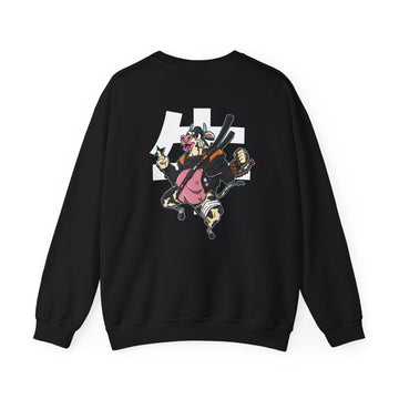 Cow - Warrior Animals - Back Design - Premium Unisex Heavy Blend™ Crewneck Sweatshirt