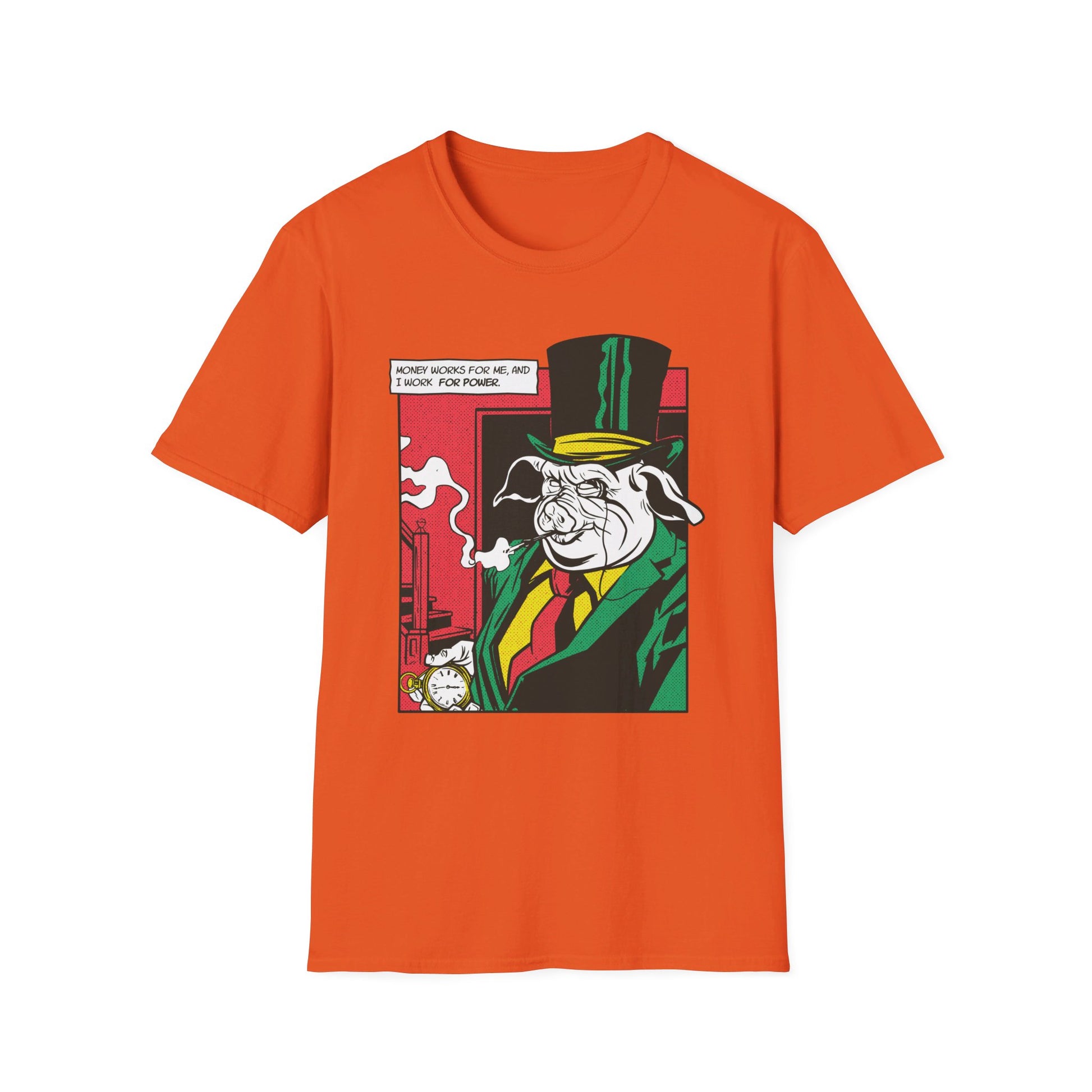 Mister Pig Money Man - Comic Mafia - Front Design - Premium Bio Unisex T-Shirt - Pure Face Streetwear