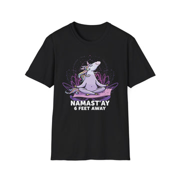 Namast´ay 6 Feet away Unicorn - Yoga - Unisex T-Shirt