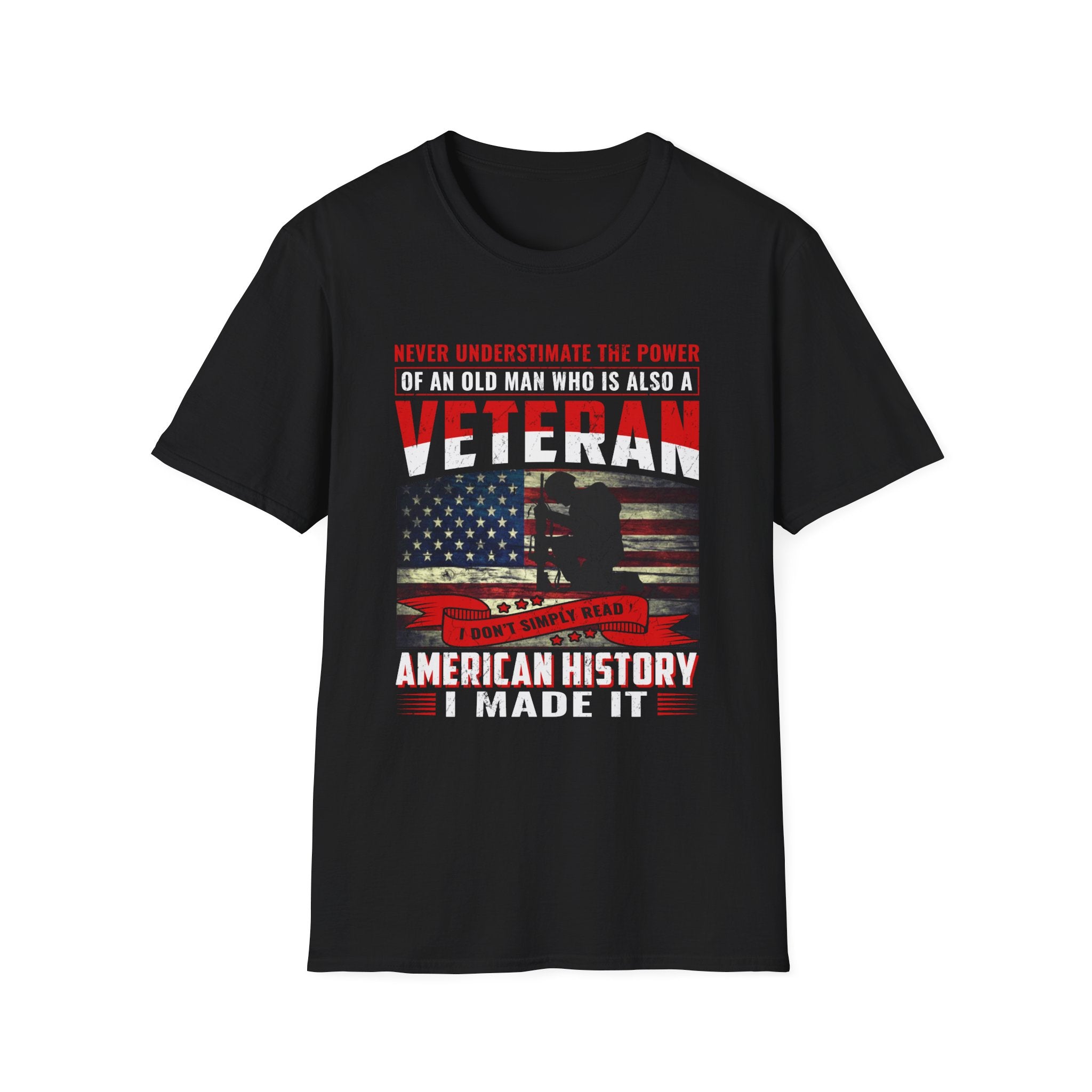 Never understimate the Power of an old man who is also a Veteran - Veteran - Front Design - Premium Bio Unisex T-Shirt