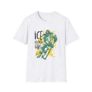 Ice Hockey Girl - Grunge Sports - Unisex T-Shirt