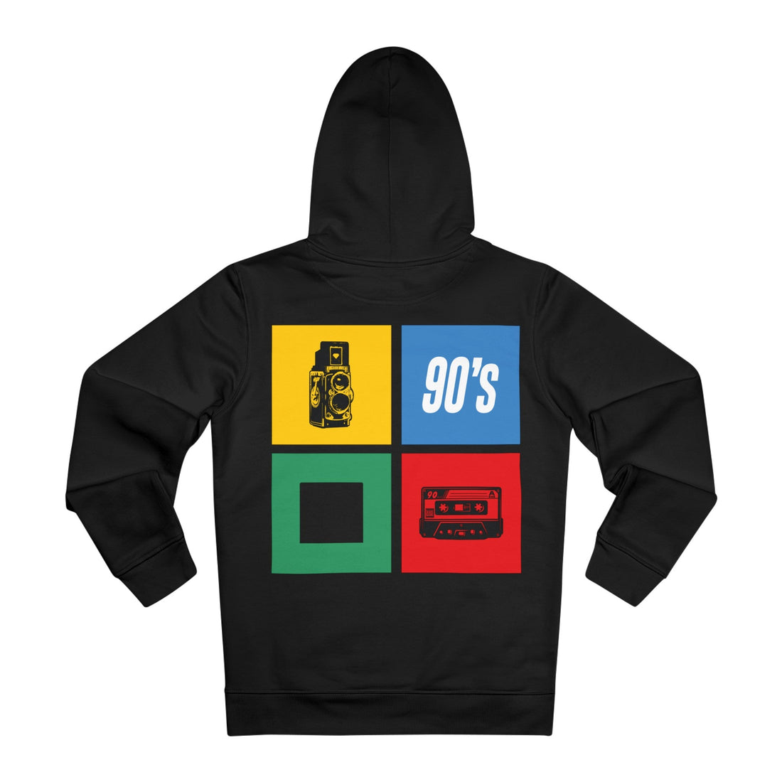 Printify Hoodie Black / 2XL 90er - Streetwear - Berlin Reality - Hoodie - Back Design