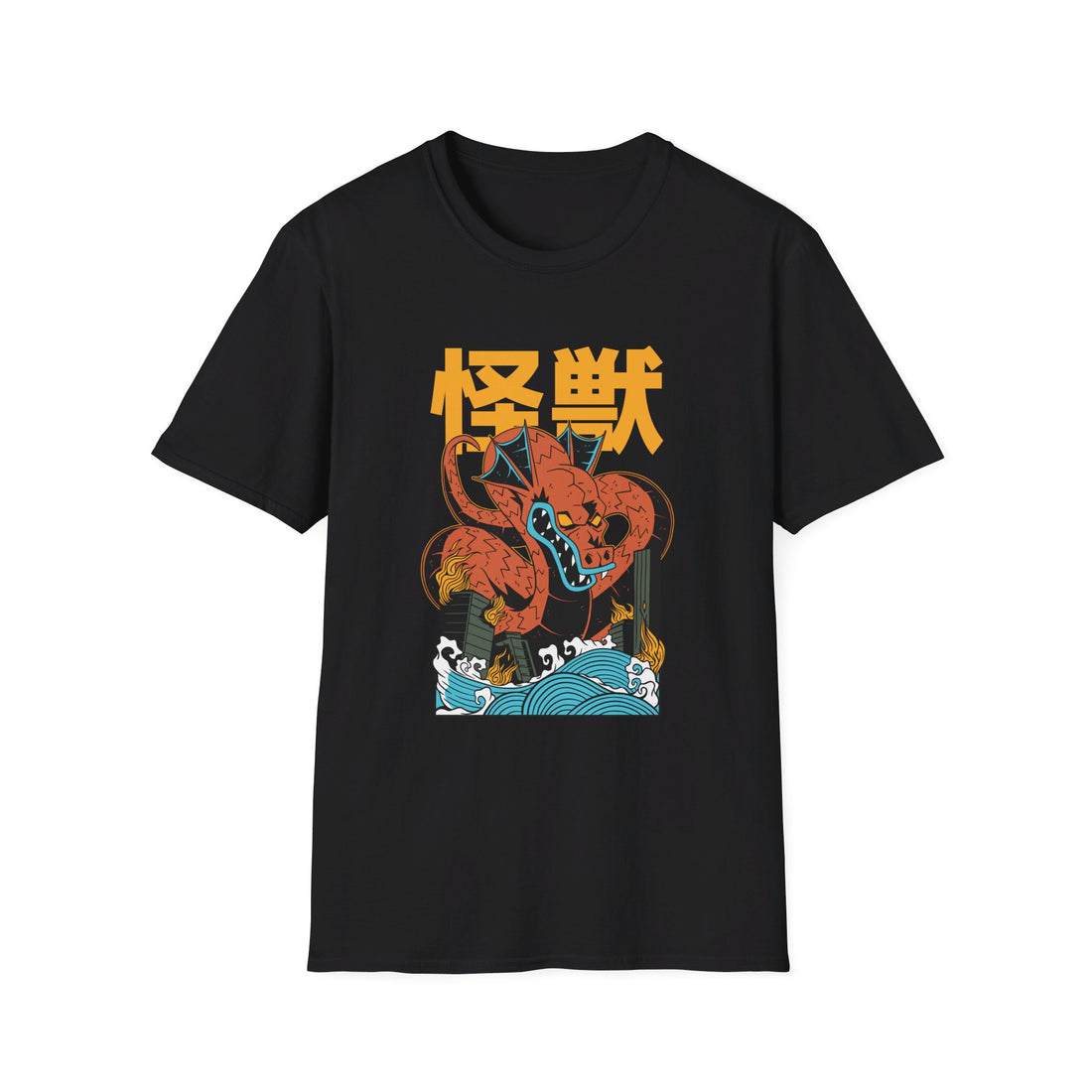 Dragon - Kaiju Monster - Front Design - Premium Bio Unisex T-Shirt - Pure Face Streetwear