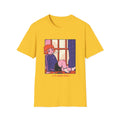 Girl in Window - Cozy at Home - Front Design - Premium Bio Unisex T-Shirt - Pure Face Streetwear