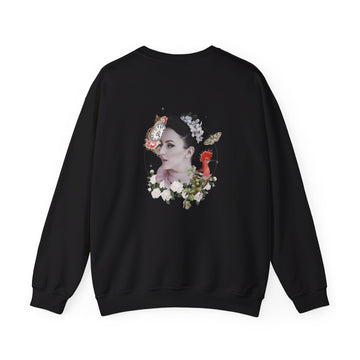 Woman - Quirky Collage - Back Design - Premium Unisex Heavy Blend™ Crewneck Sweatshirt