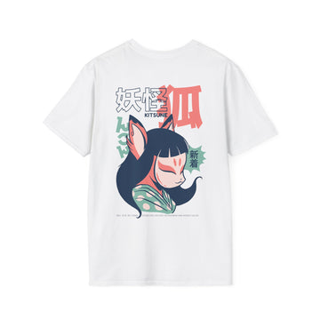 Kitsune - Japanese Yokai - Unisex T-Shirt - Back Print