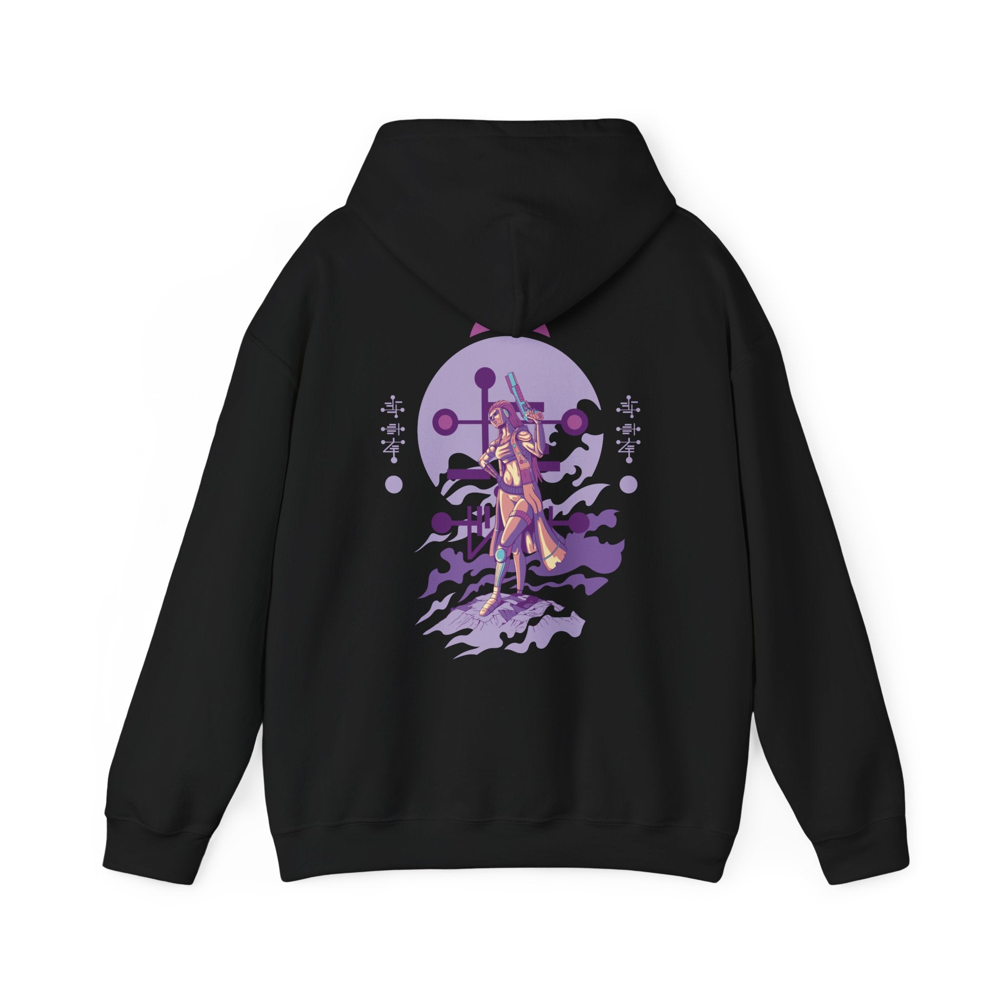 Female Humanoid Alien with Gun - Alien Warrior - Unisex Hoodie