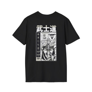 Unfair Fight - Samurai Manga - Unisex T-Shirt - Back Print