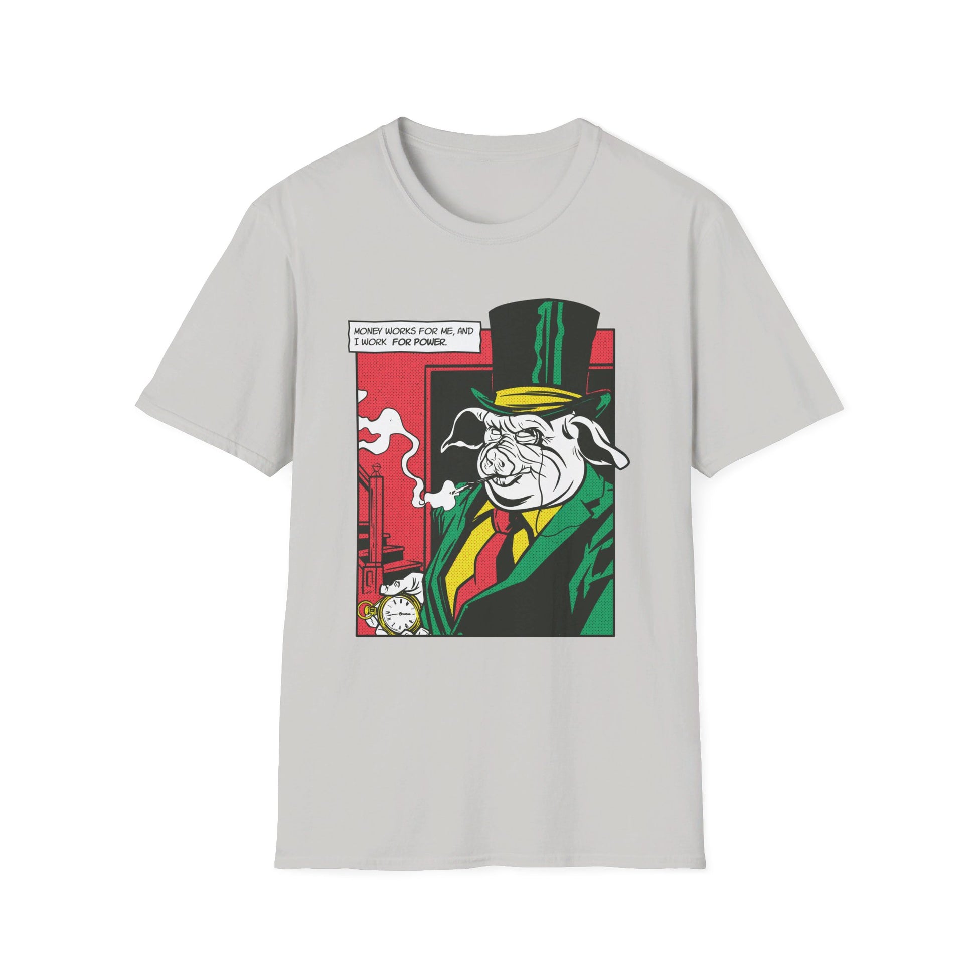 Mister Pig Money Man - Comic Mafia - Front Design - Premium Bio Unisex T-Shirt - Pure Face Streetwear