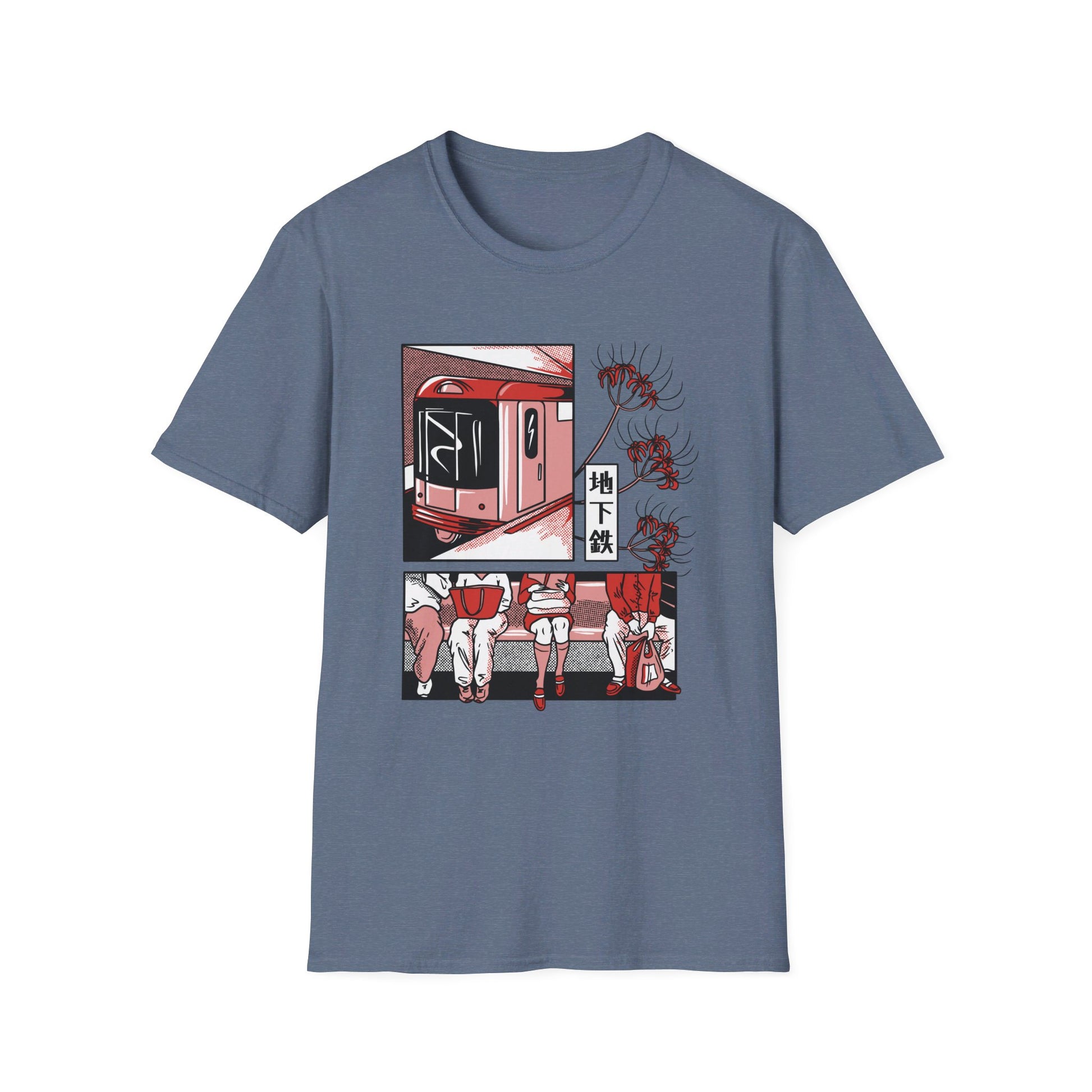 Japanese Metro Train - Slice Of Life - Front Design - Premium Bio Unisex T-Shirt - Pure Face Streetwear