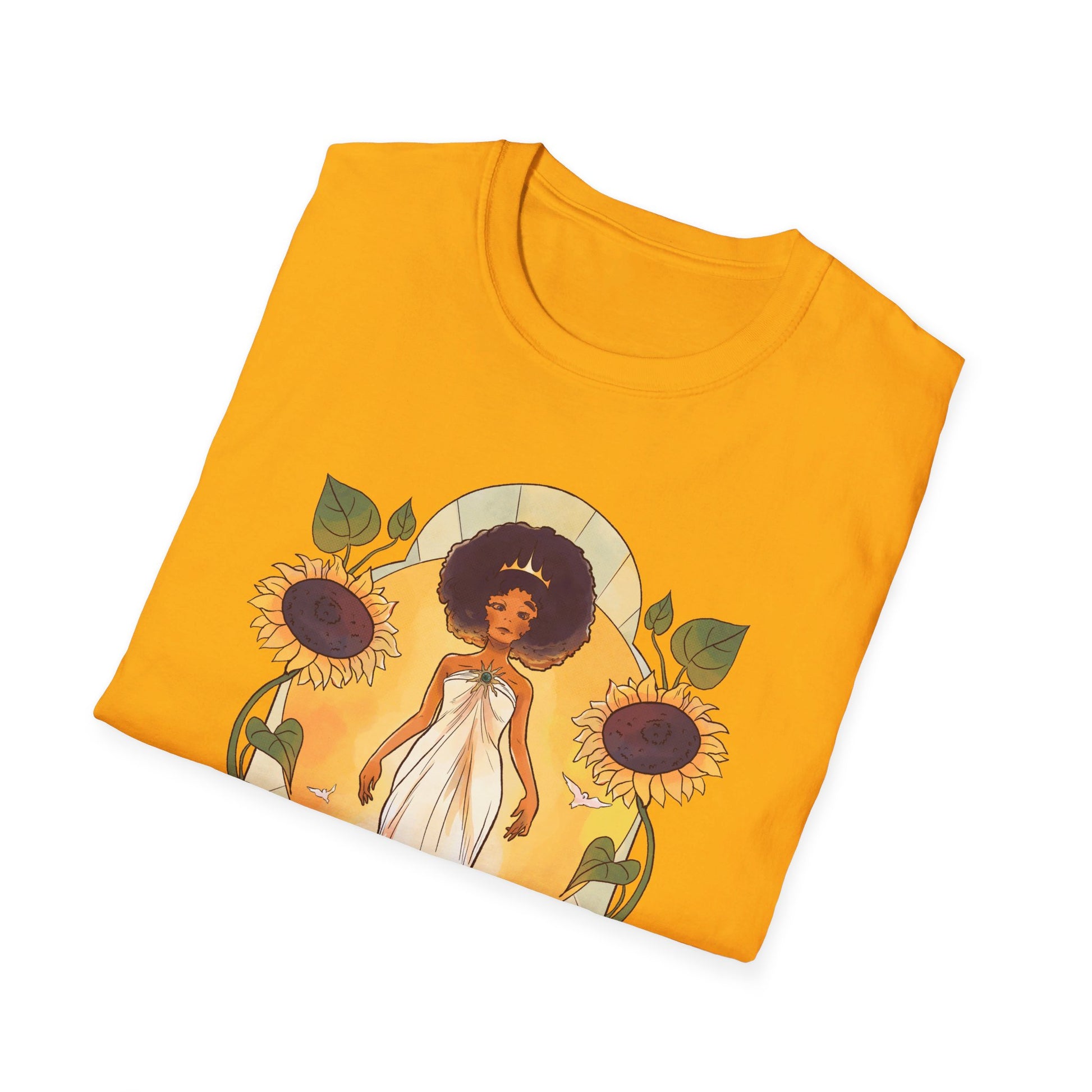 Sunflower Princess - Fairy Tail World - Front Design - Premium Bio Unisex T-Shirt - Pure Face Streetwear